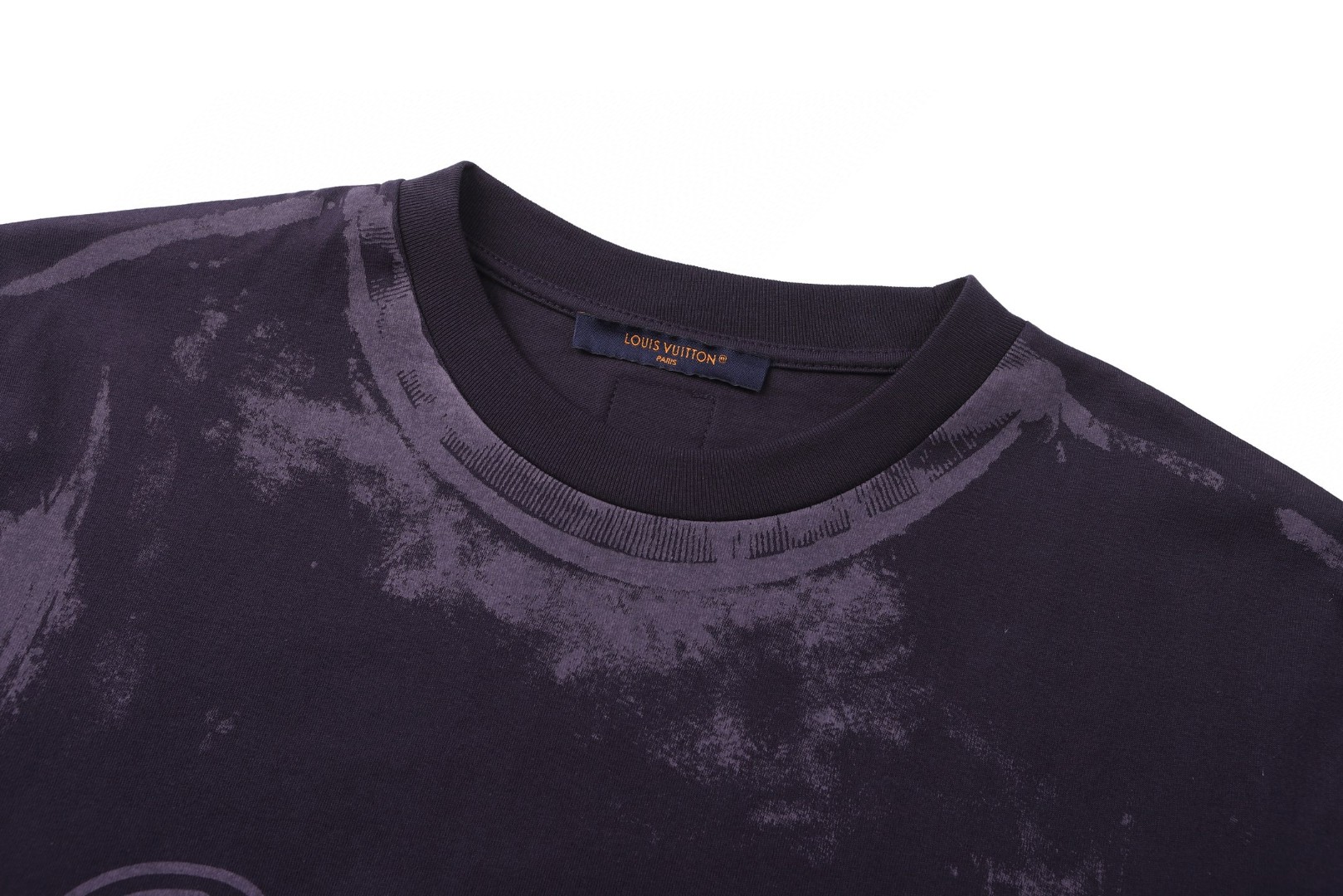 LOUIS VUITTON 路易威登 LV 叠印圆领错觉印花短袖 夏季 T恤 紫色 A0 1AJUDL