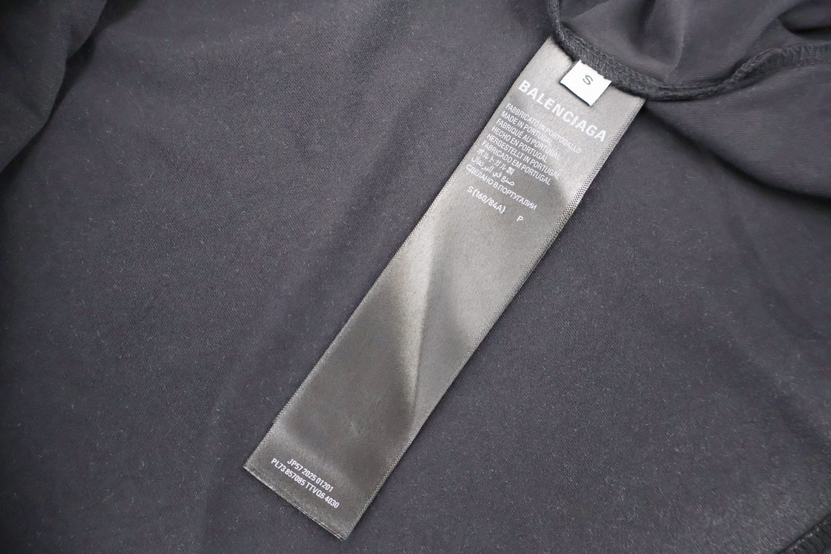 Balenciaga 巴黎世家 串标织带长袖T恤 打底衫 灰色 A5 818595TRVG89756