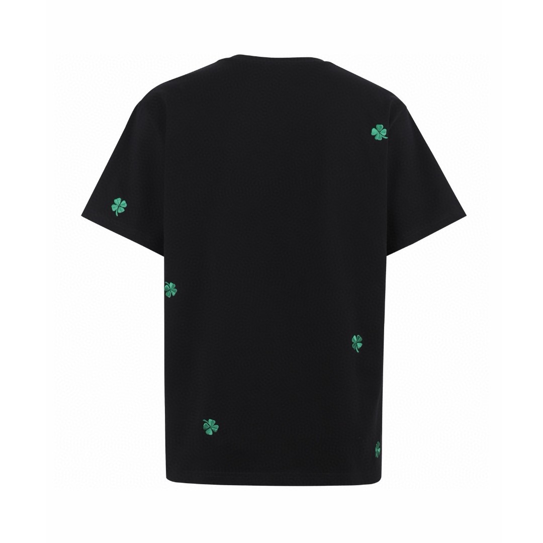 DIOR 迪奥 四叶草刺绣图案短袖 T恤 夏季 白色 黑色 A0 683J615A3036-C086