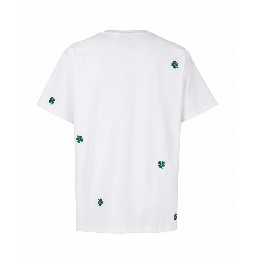 DIOR 迪奥 四叶草刺绣图案短袖 T恤 夏季 白色 黑色 A0 683J615A3036-C086