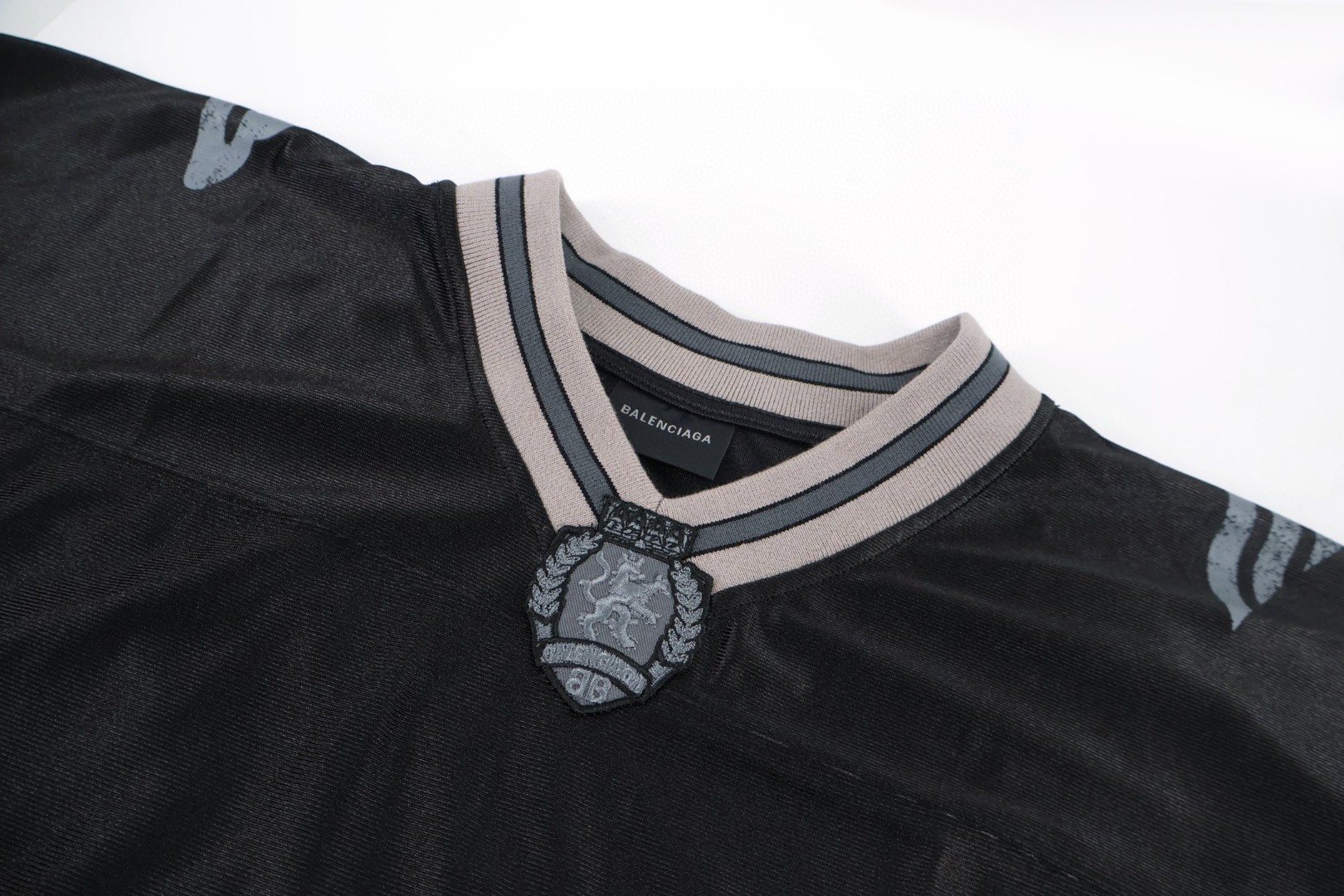 Balenciaga 巴黎世家 3M球衣 V领 T恤 短袖 灰色 黑色 蓝色 A5 857113TTVQ71461