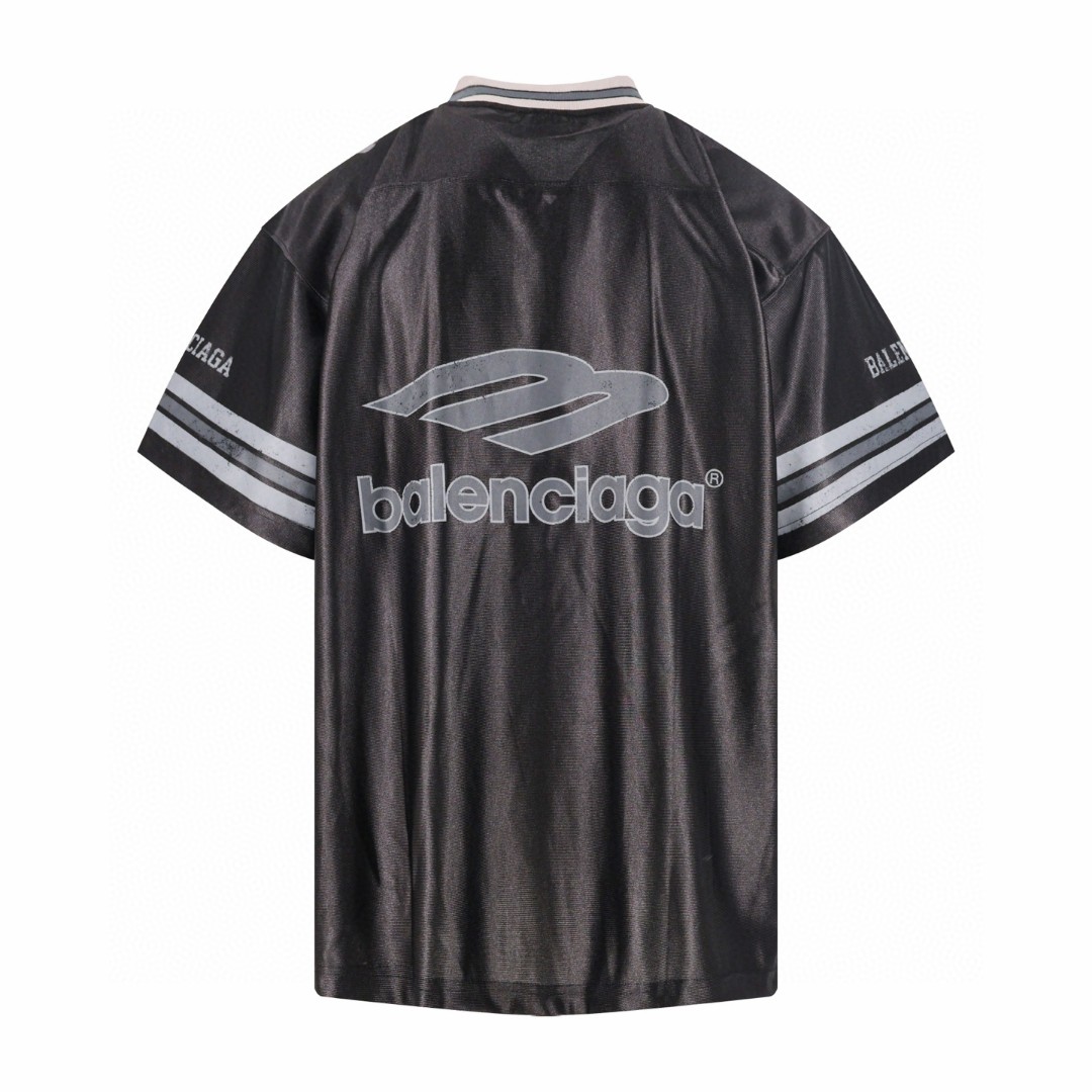 Balenciaga 巴黎世家 3M球衣 V领 T恤 短袖 灰色 黑色 蓝色 A5 857113TTVQ71461