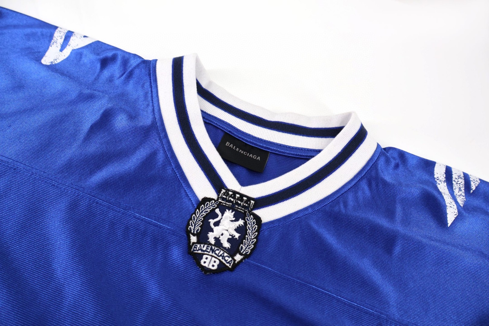 Balenciaga 巴黎世家 3M球衣 V领 T恤 短袖 灰色 黑色 蓝色 A5 857113TTVQ71461