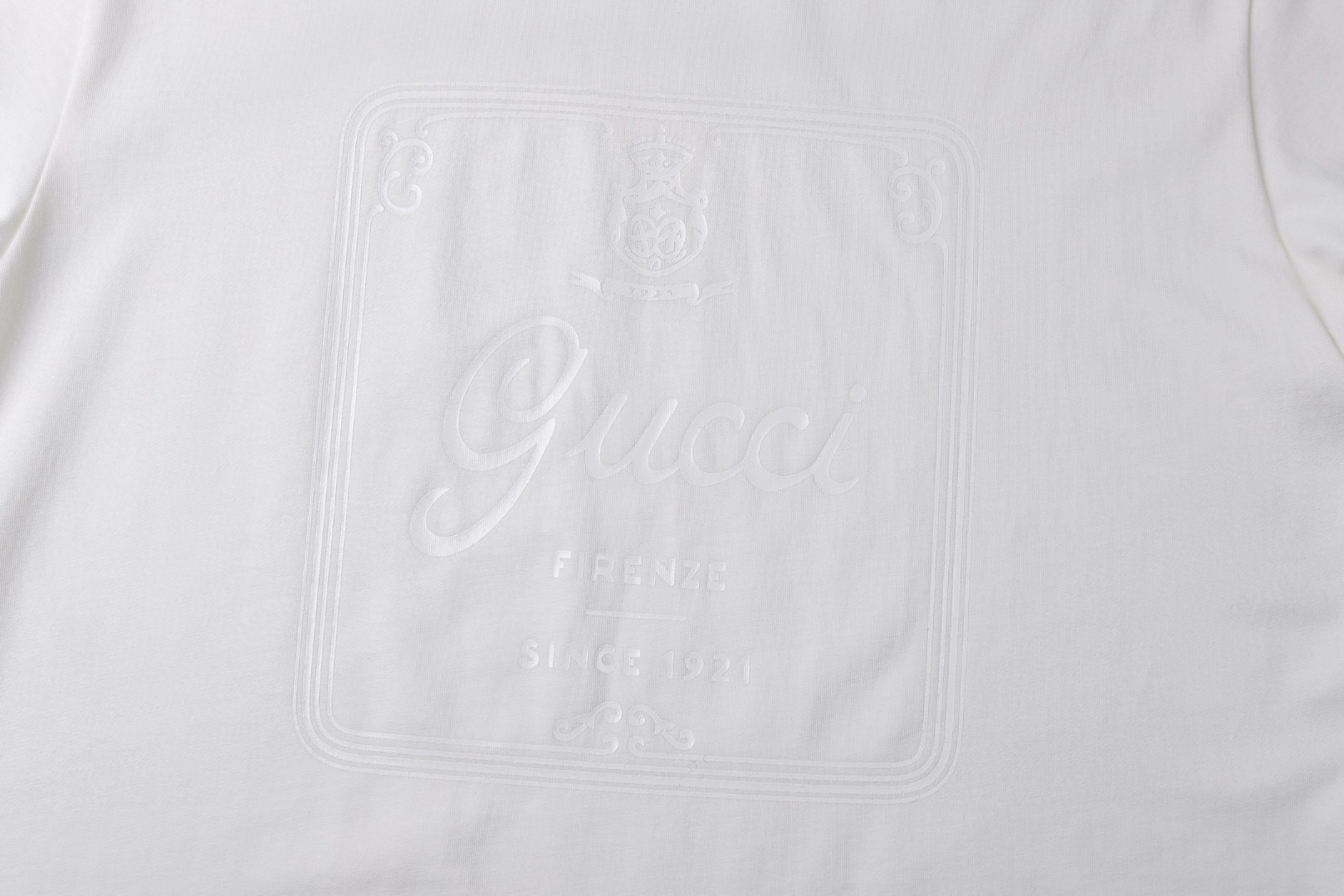 GUCCI 古驰 胶浆印花短袖 圆领 T恤 夏季 白色 A0 837959-XJHM3-9750