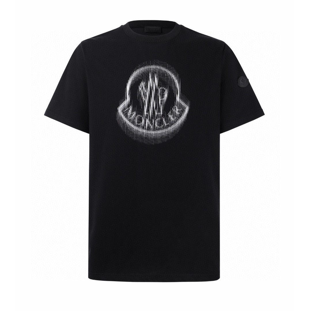 Moncler 蒙口 模糊logo标识印花 圆领短袖 T恤 夏季 白色 黑色 A0 K10918C0000489A17034