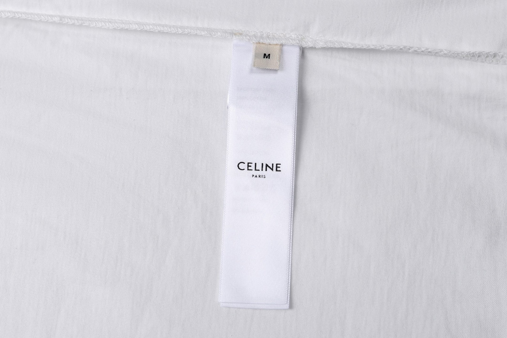 CELINE 赛琳 假两件胶浆印花双层 短袖 T恤 白色 A5 RX0DT0F17-01OB