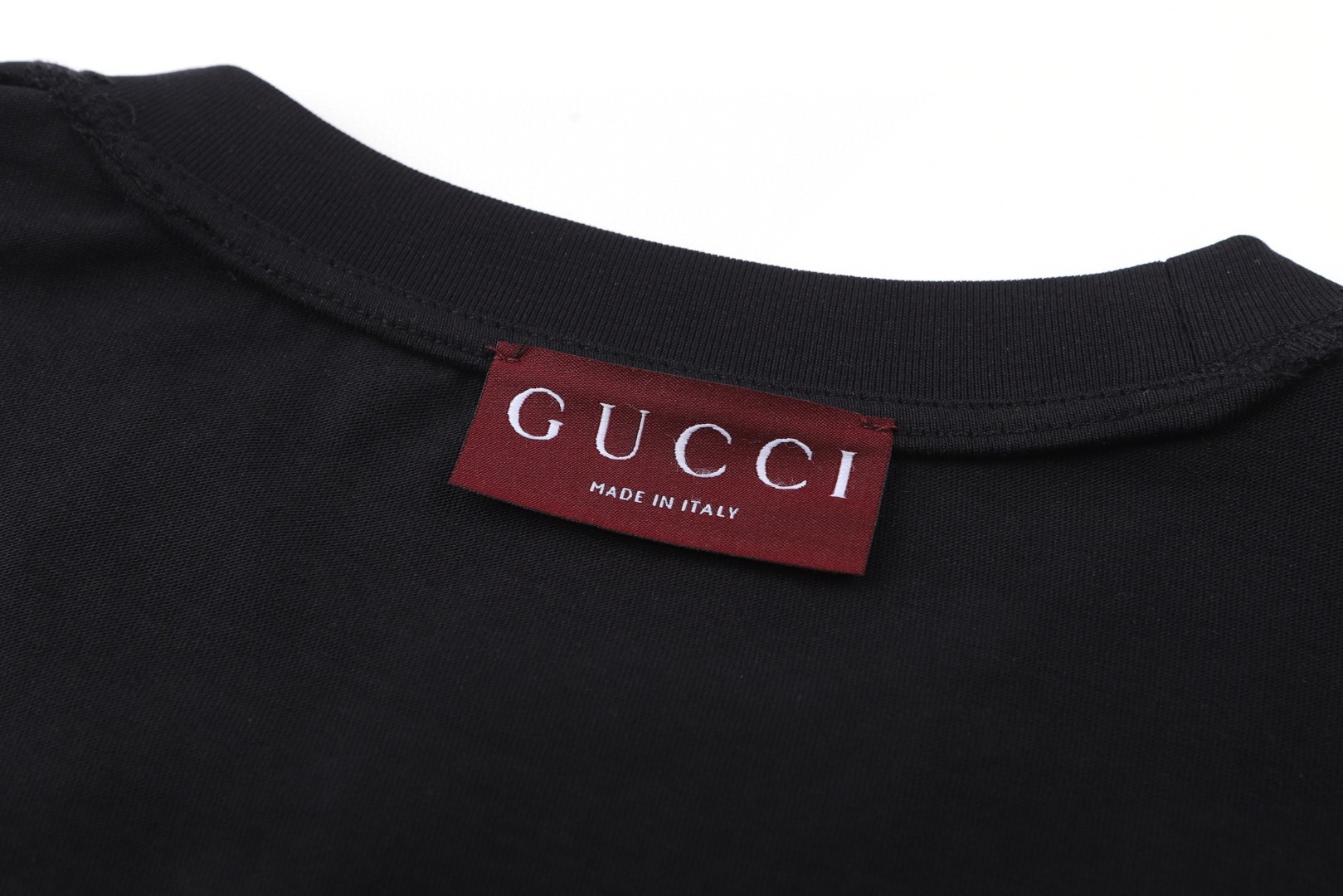 GUCCI 古驰 发泡印花logo圆领短袖T恤 夏季 黑色 A0 796395-XJG7W-1097