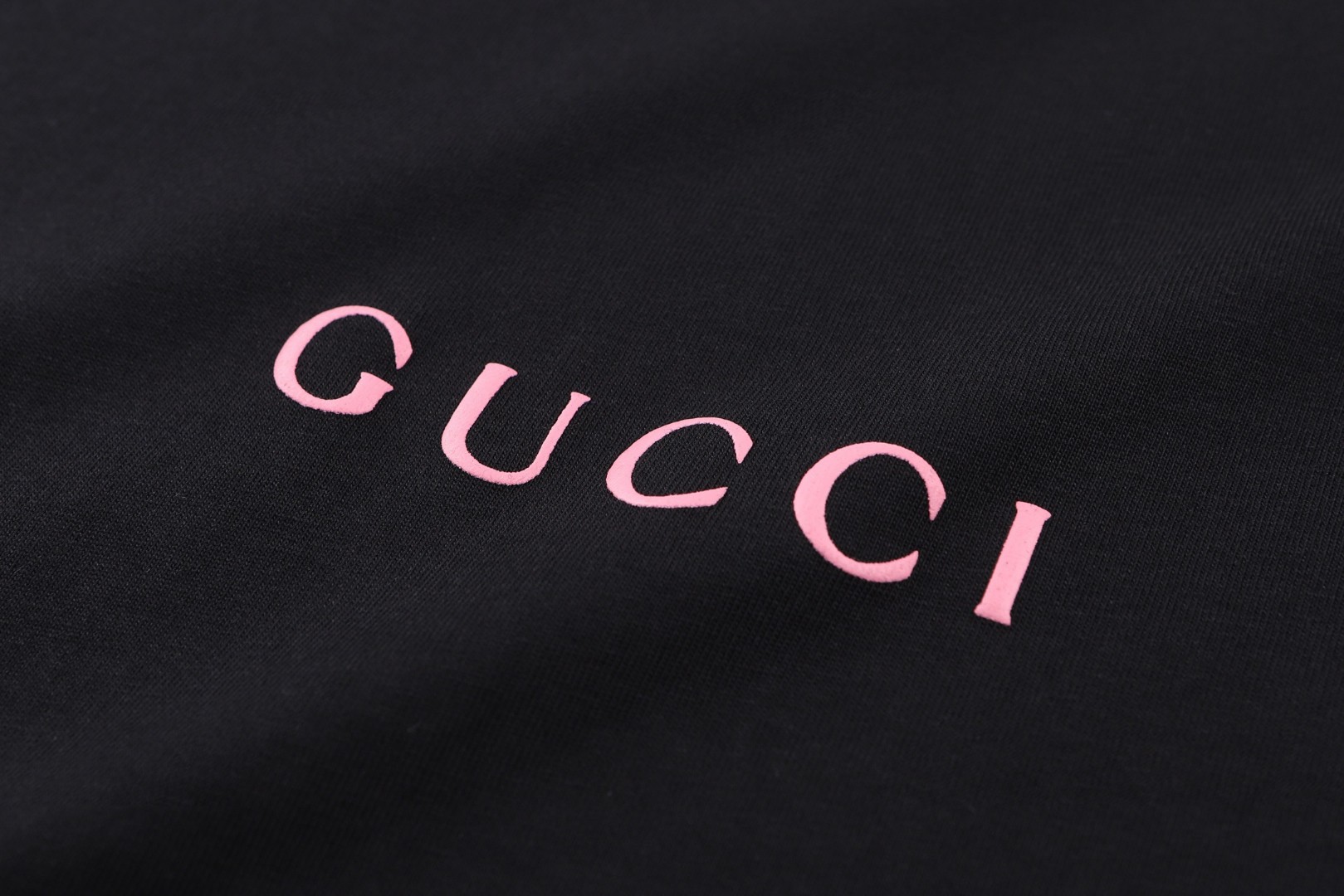 GUCCI 古驰 发泡印花logo圆领短袖T恤 夏季 黑色 A0 796395-XJG7W-1097
