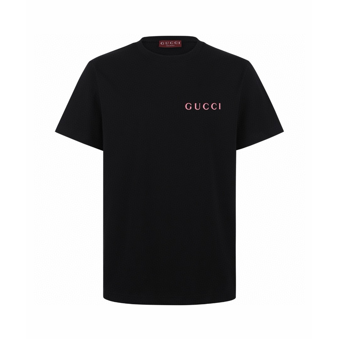 GUCCI 古驰 发泡印花logo圆领短袖T恤 夏季 黑色 A0 796395-XJG7W-1097