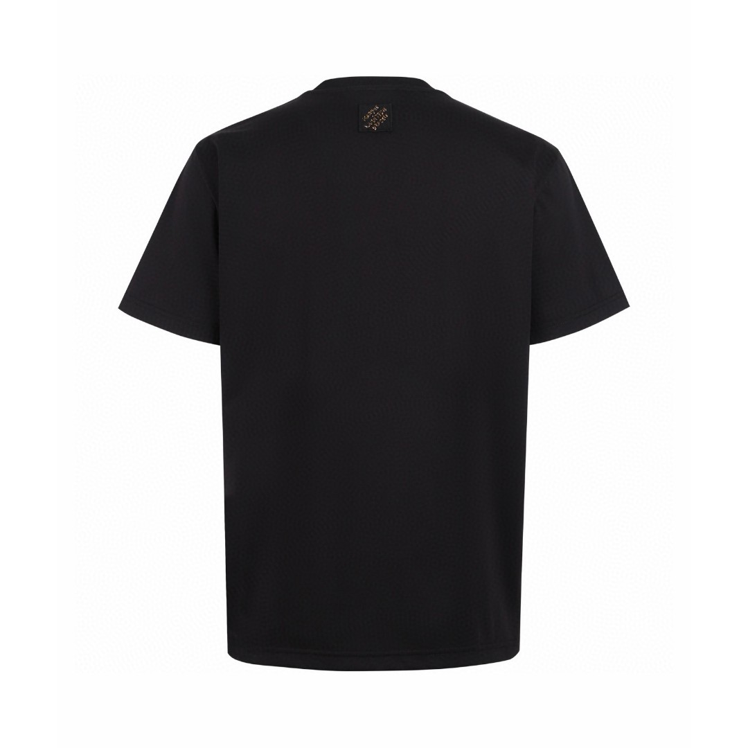 LOUIS VUITTON 亮片装饰标识 短袖 圆领 T 恤 上衣 夏款 白色 黑色 A0 81042341