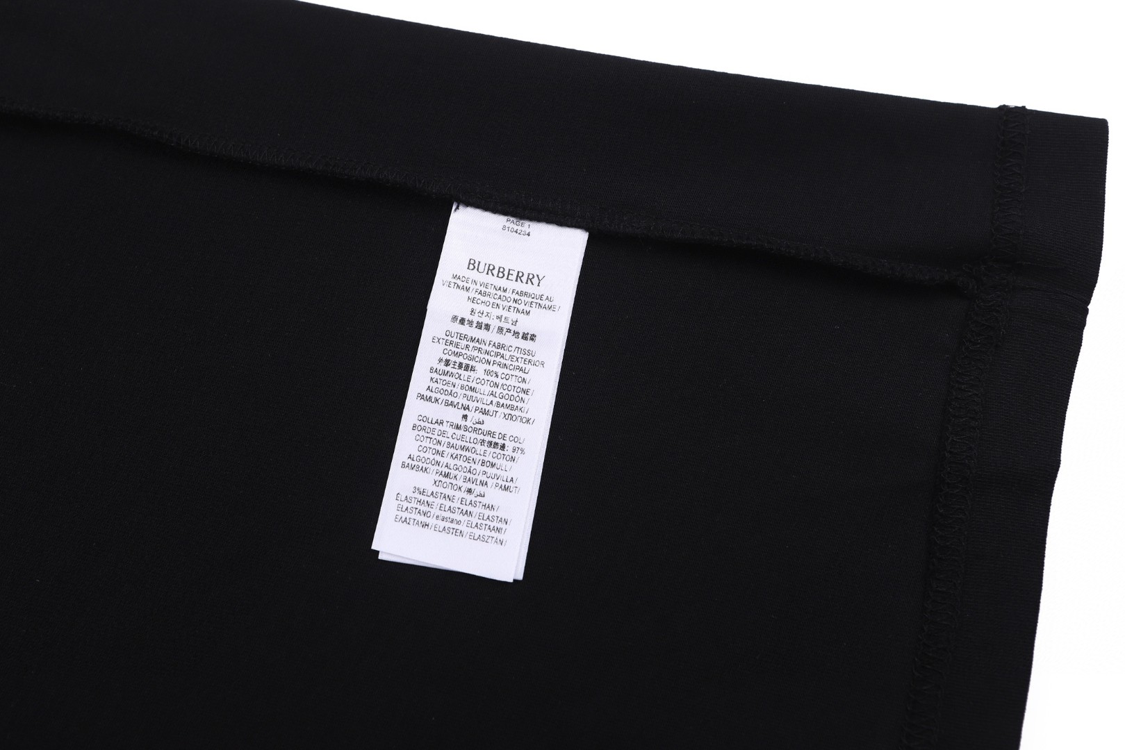 Burberry 巴宝莉字母印花圆领短袖 T恤 夏季 白色 黑色 A0 81042341