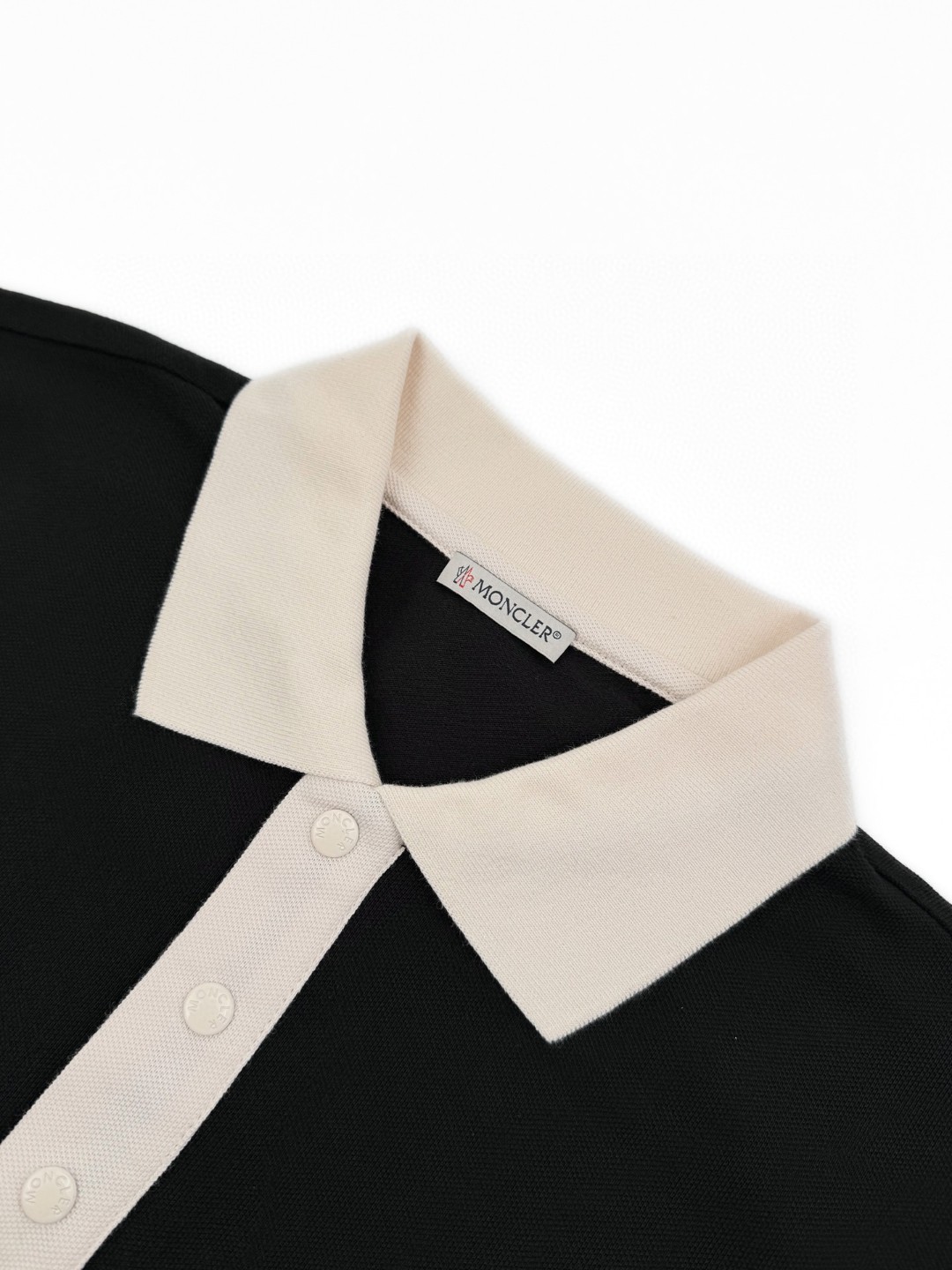 Moncler 蒙口 刺绣暗扣拼色Polo衫 短袖 T恤 夏季 白色 黑色 A0 L10918A0000389A16034