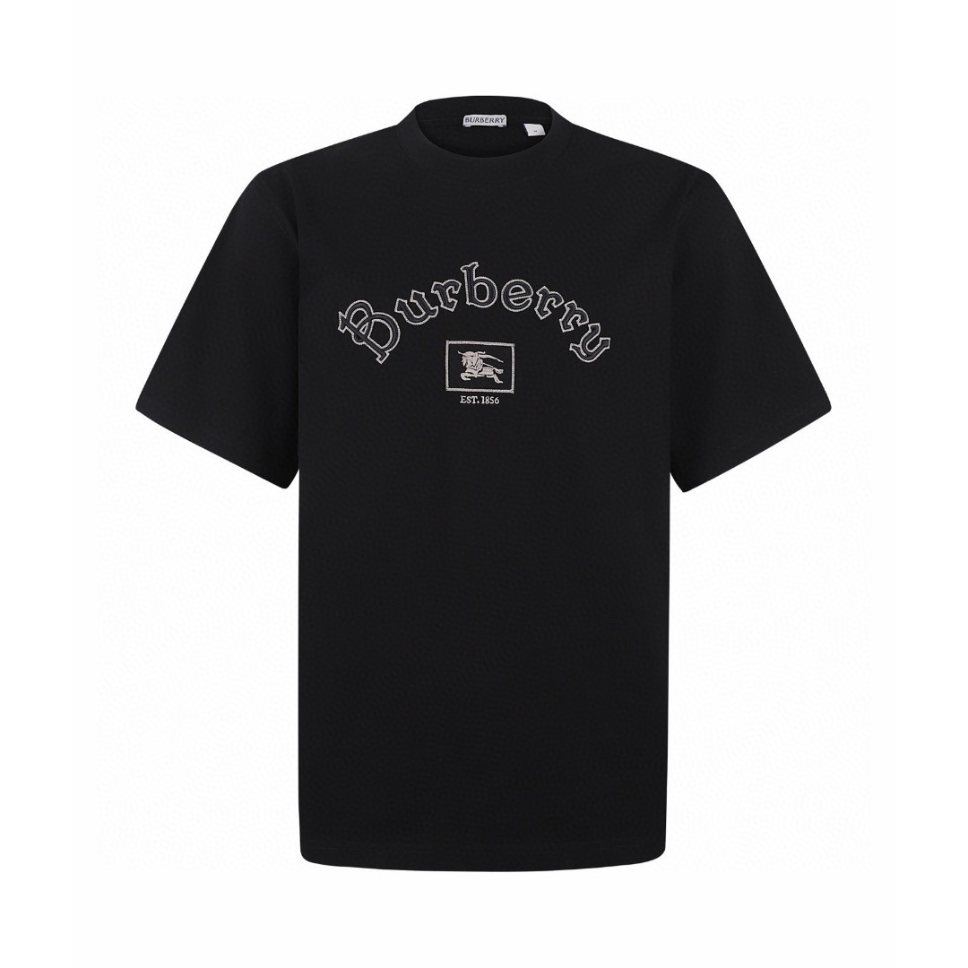 Burberry 巴宝莉 哥特式徽标刺绣圆领短袖 T恤 夏季 白色 黑色 A0 81160631