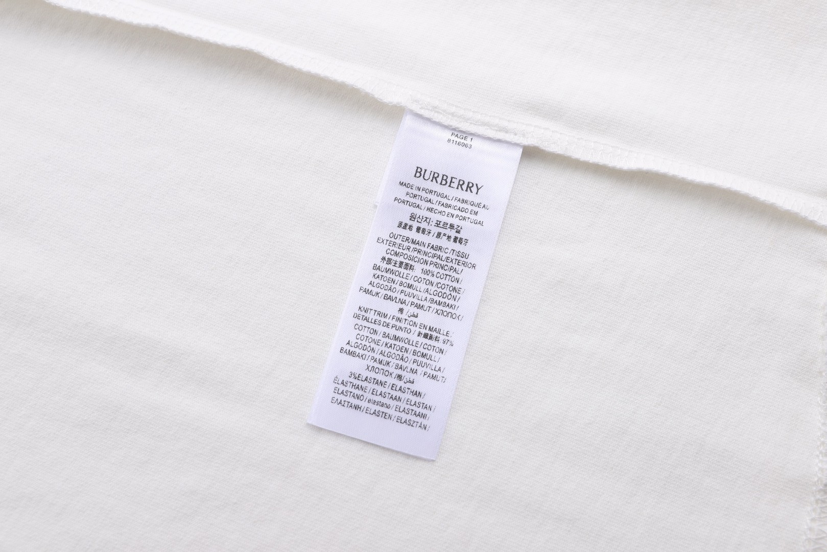 Burberry 巴宝莉 哥特式徽标刺绣圆领短袖 T恤 夏季 白色 黑色 A0 81160631