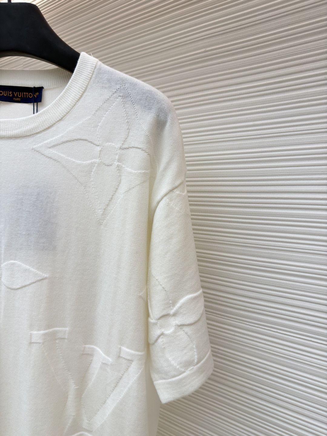 LOUIS VUITTON 路易威登 LV 四叶草毛织短袖 夏季 T恤 白色 黑色 A5 1AIWFP