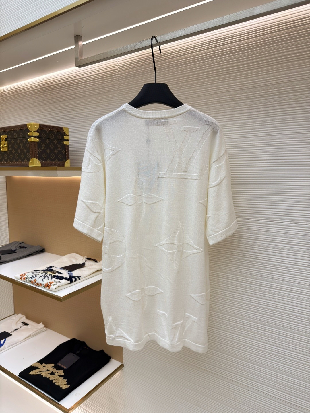 LOUIS VUITTON 路易威登 LV 四叶草毛织短袖 夏季 T恤 白色 黑色 A5 1AIWFP