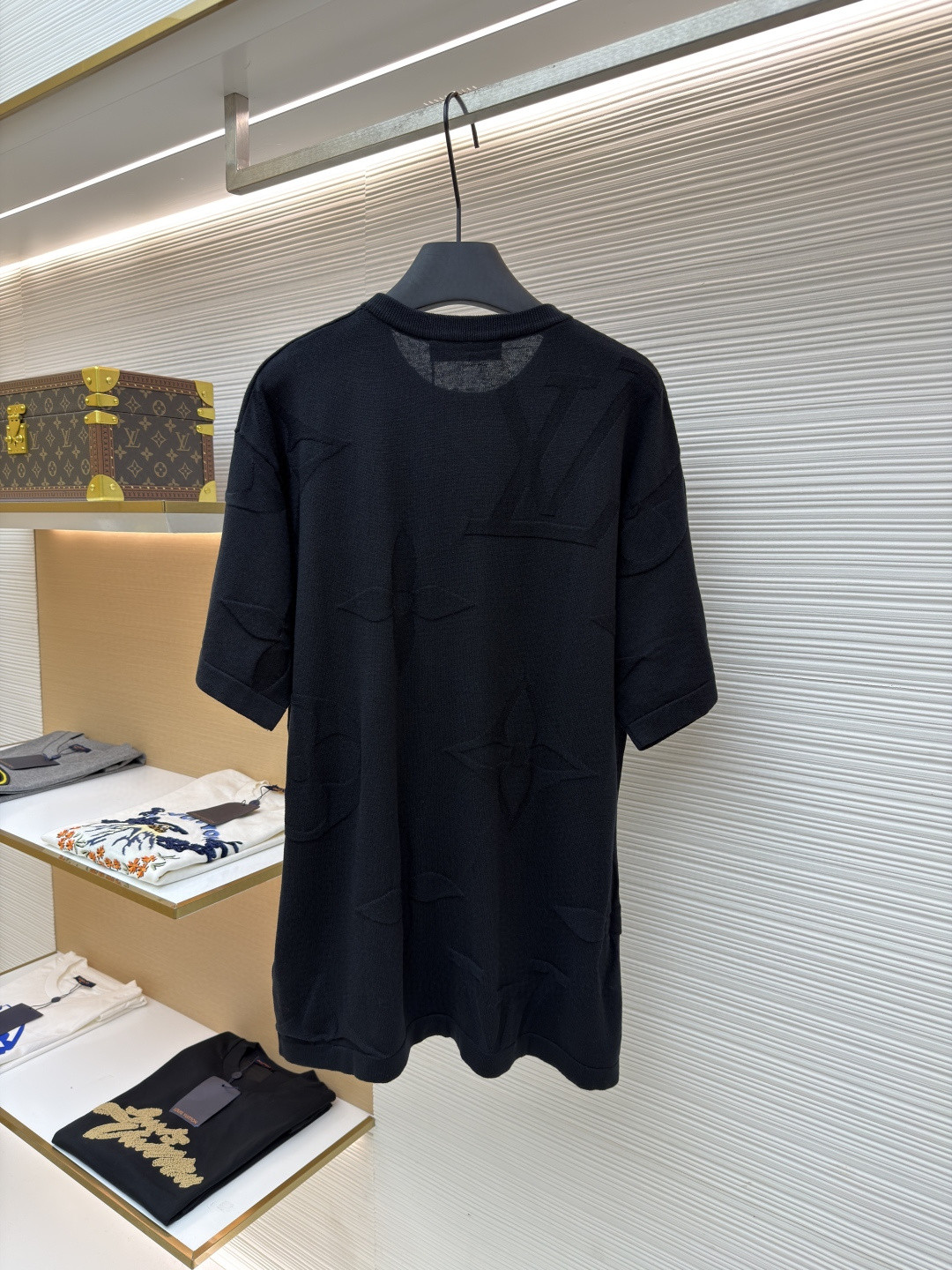 LOUIS VUITTON 路易威登 LV 四叶草毛织短袖 夏季 T恤 白色 黑色 A5 1AIWFP