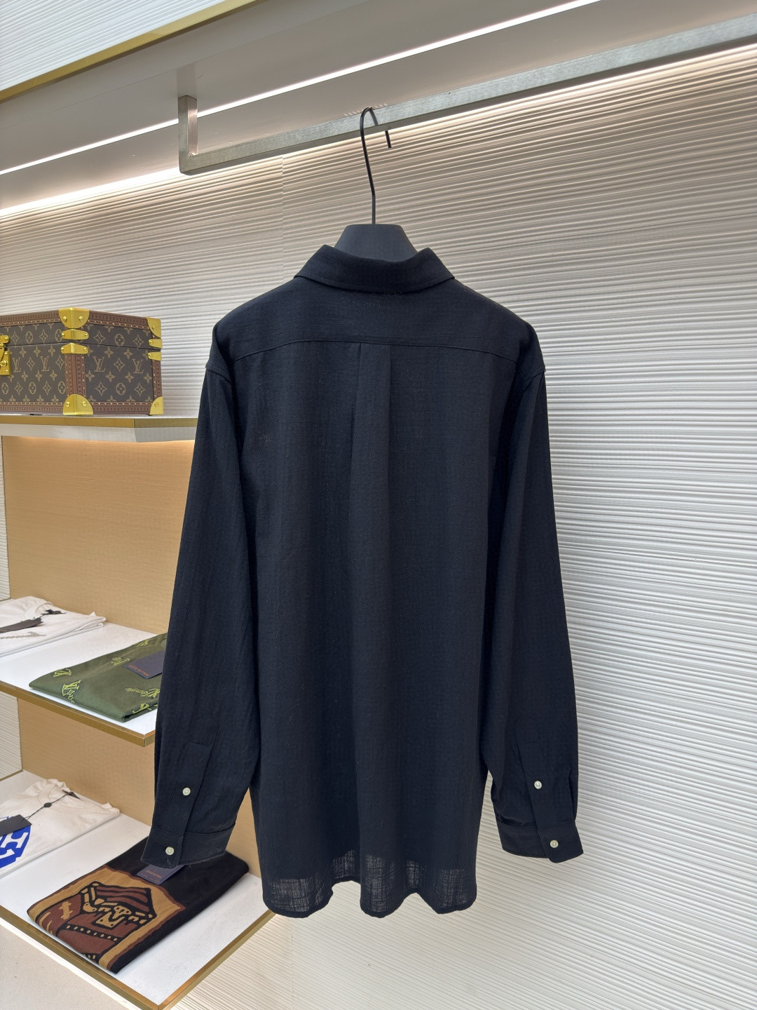 Ralph Lauren 拉夫劳伦 标识刺绣亚麻衬衫 外套 长袖 蓝色 白色 黑色 A7