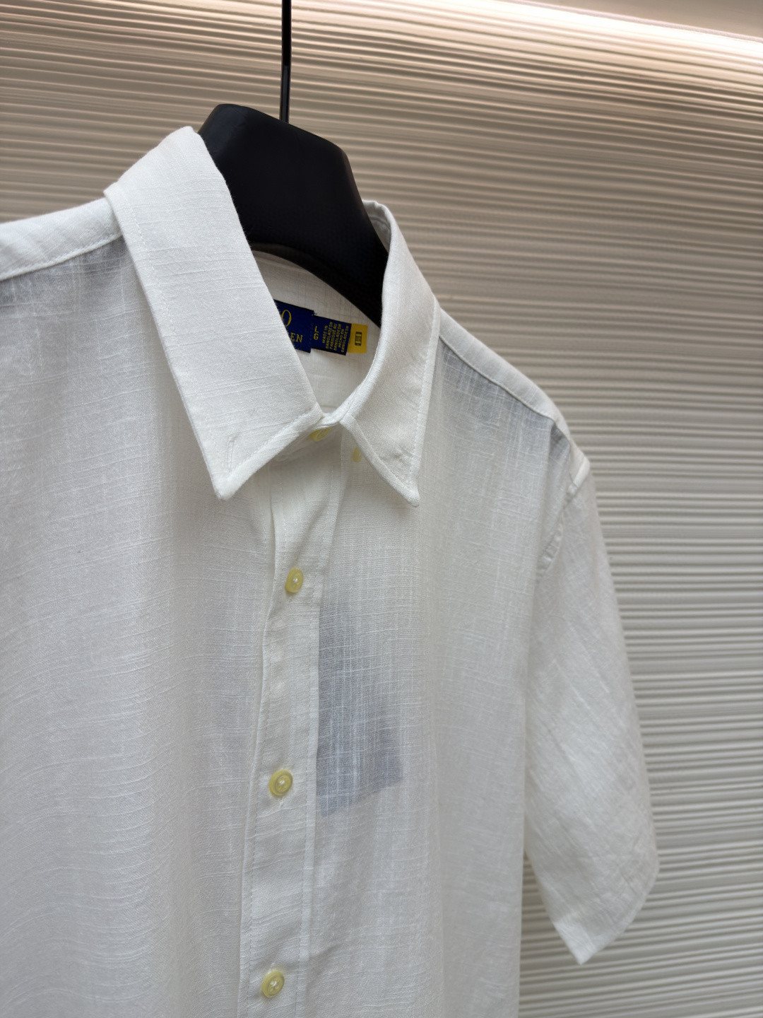 Ralph Lauren 拉夫劳伦 标识刺绣棉麻衬衫 短袖 白色 蓝色 黑色 A5 710966293-015