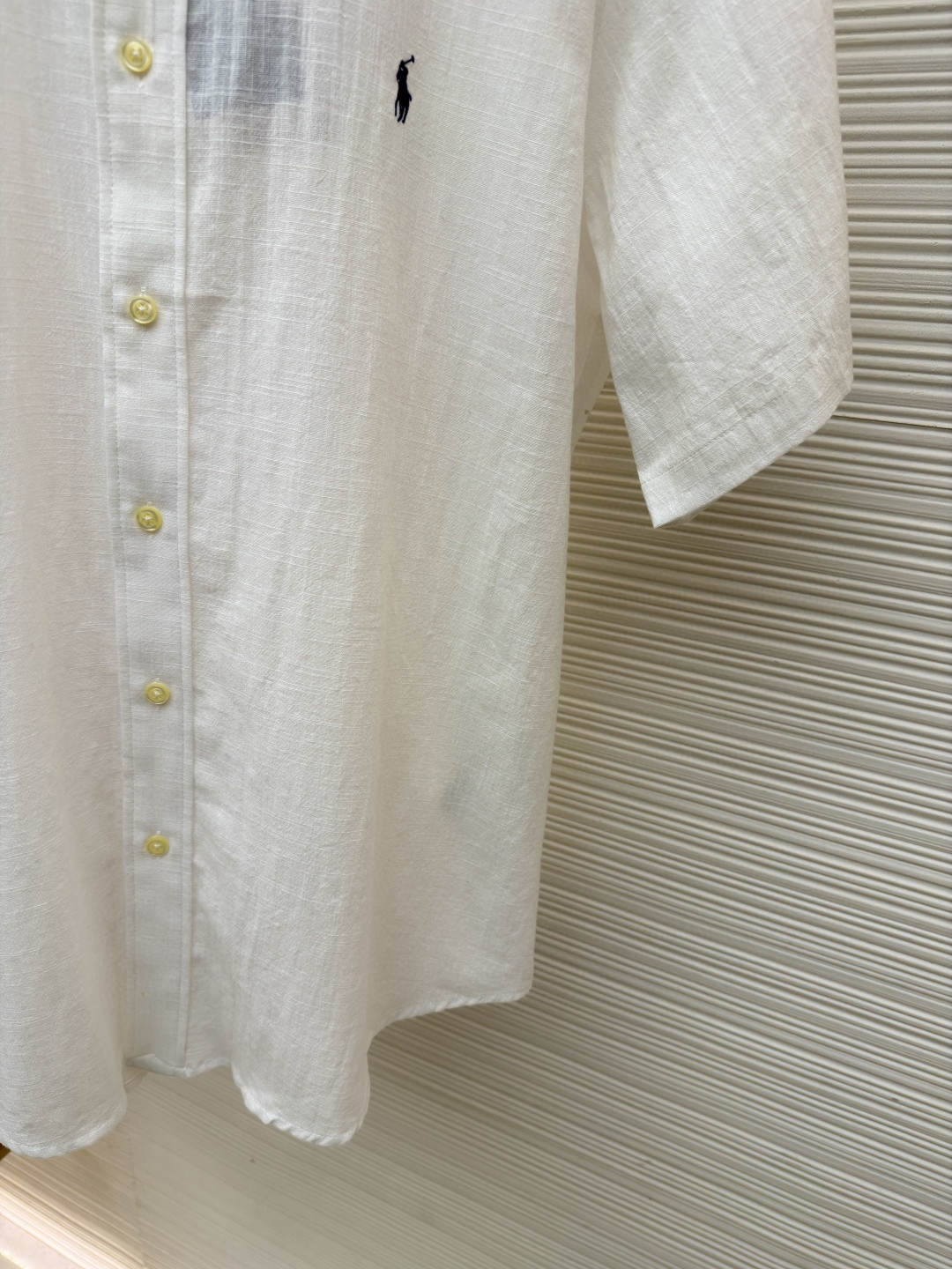 Ralph Lauren 拉夫劳伦 标识刺绣棉麻衬衫 短袖 白色 蓝色 黑色 A5 710966293-015