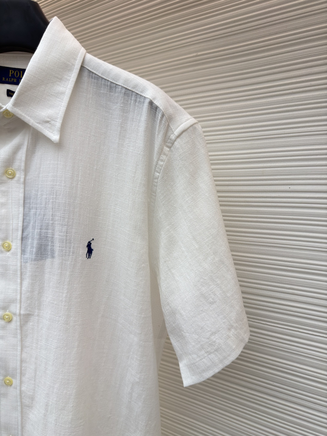 Ralph Lauren 拉夫劳伦 标识刺绣棉麻衬衫 短袖 白色 蓝色 黑色 A5 710966293-015