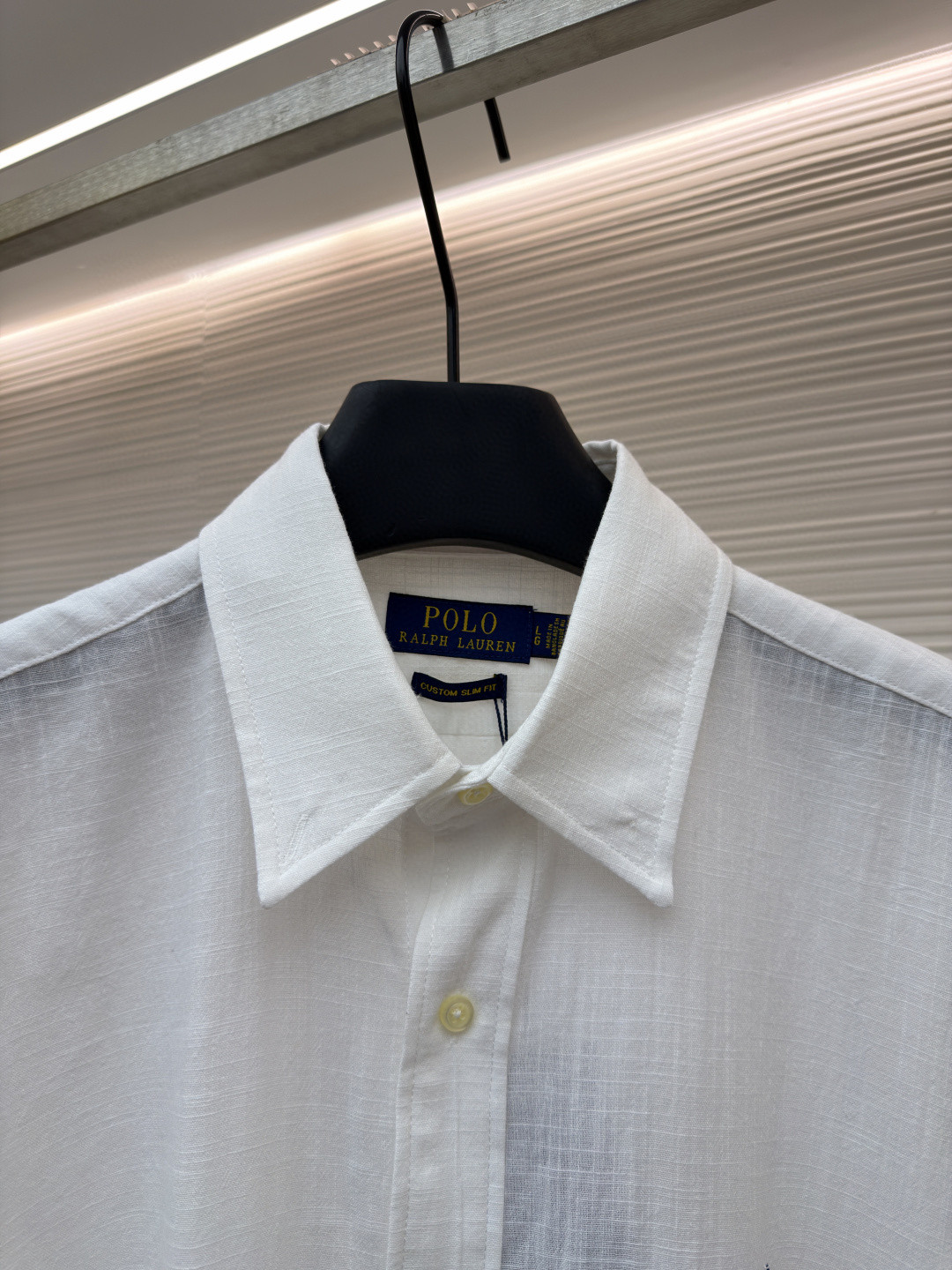 Ralph Lauren 拉夫劳伦 标识刺绣棉麻衬衫 短袖 白色 蓝色 黑色 A5 710966293-015