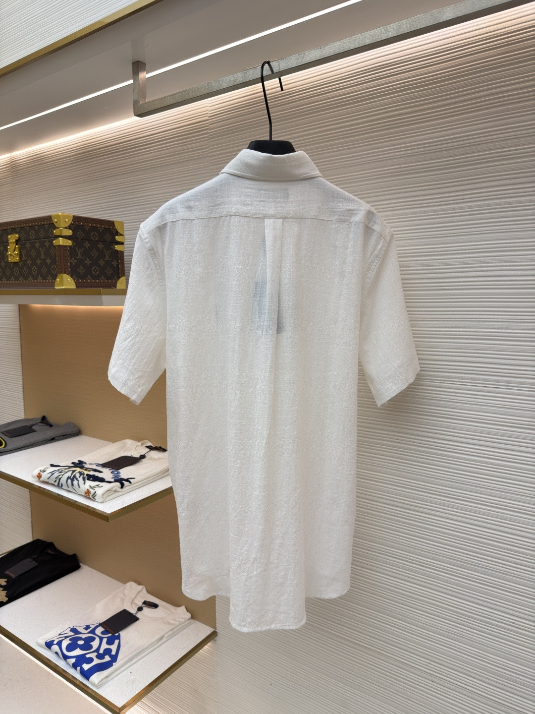 Ralph Lauren 拉夫劳伦 标识刺绣棉麻衬衫 短袖 白色 蓝色 黑色 A5 710966293-015