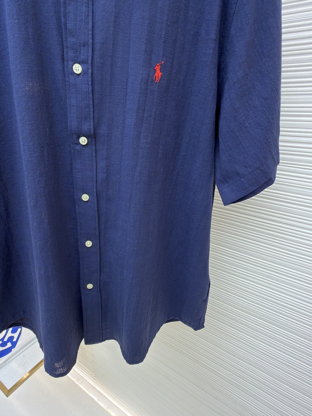 Ralph Lauren 拉夫劳伦 标识刺绣棉麻衬衫 短袖 白色 蓝色 黑色 A5 710966293-015