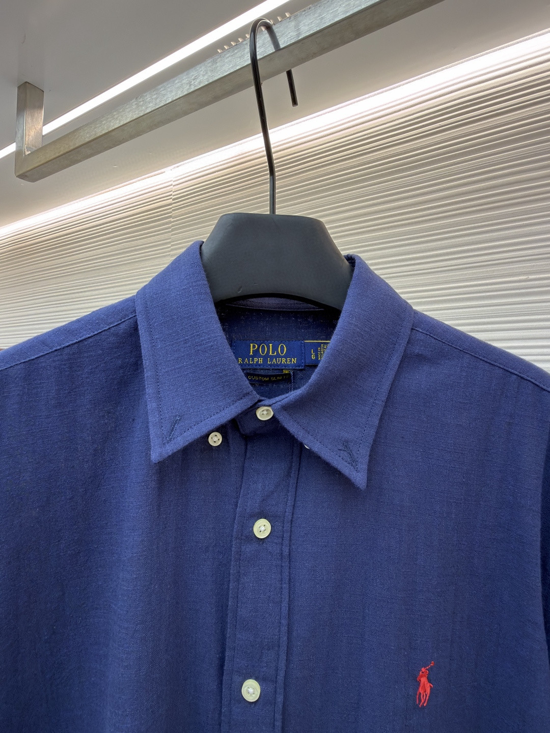 Ralph Lauren 拉夫劳伦 标识刺绣棉麻衬衫 短袖 白色 蓝色 黑色 A5 710966293-015