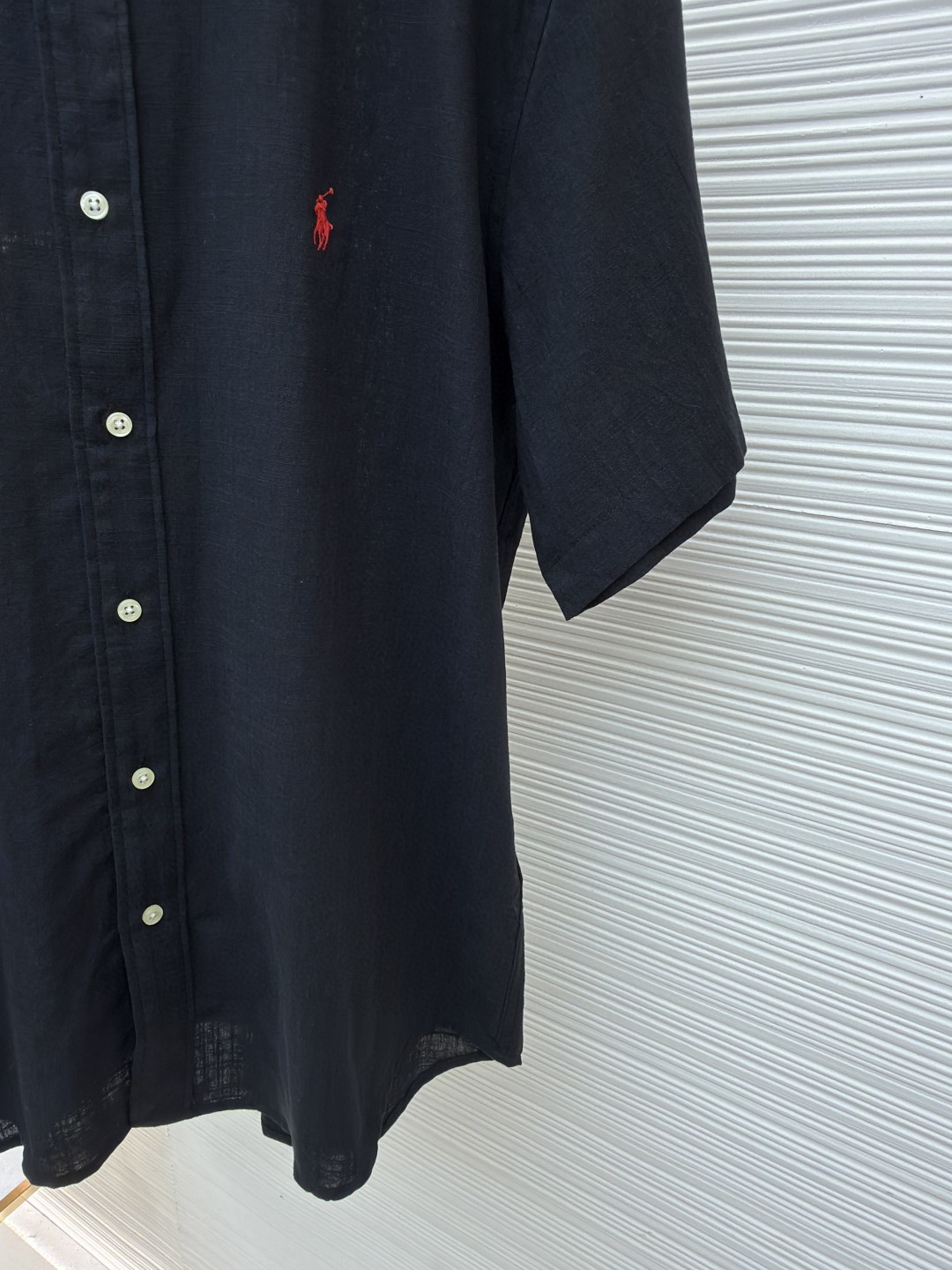 Ralph Lauren 拉夫劳伦 标识刺绣棉麻衬衫 短袖 白色 蓝色 黑色 A5 710966293-015