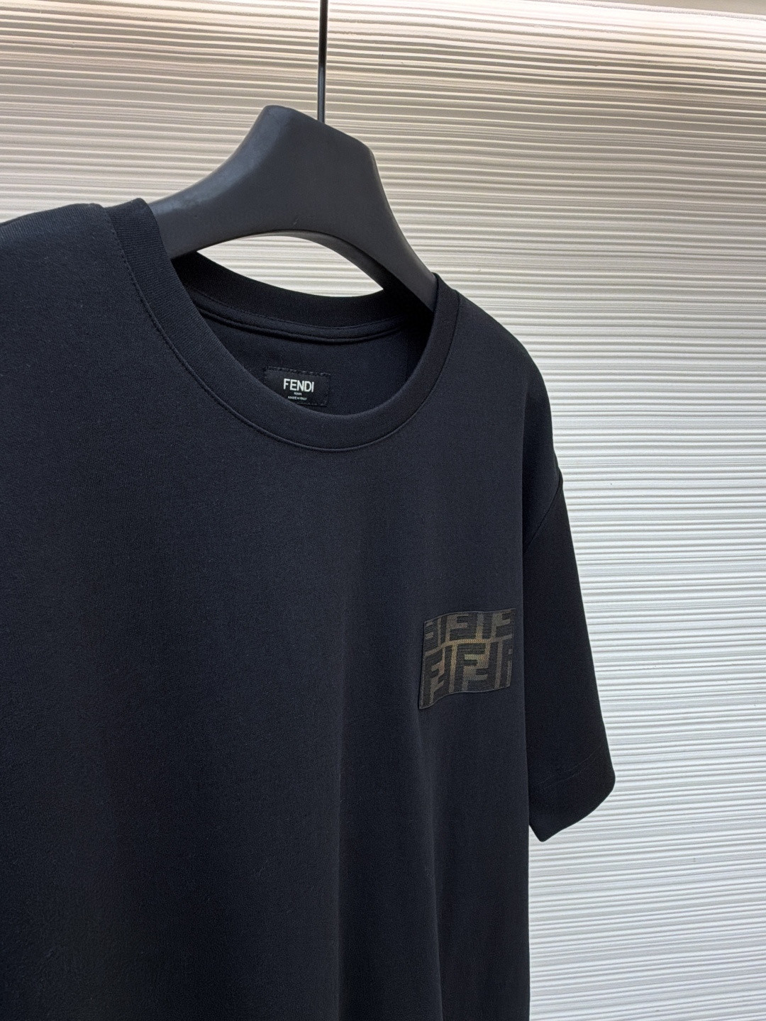 FENDI 芬迪 徽标圆领T恤 短袖 上衣 黑色 A0 FY0936AQJAF0QA1