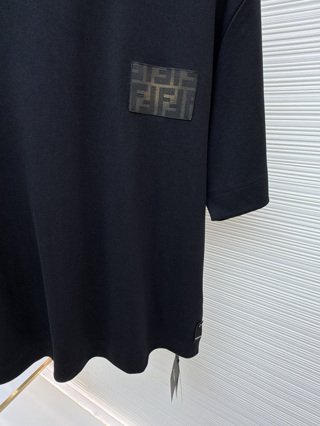 FENDI 芬迪 徽标圆领T恤 短袖 上衣 黑色 A0 FY0936AQJAF0QA1