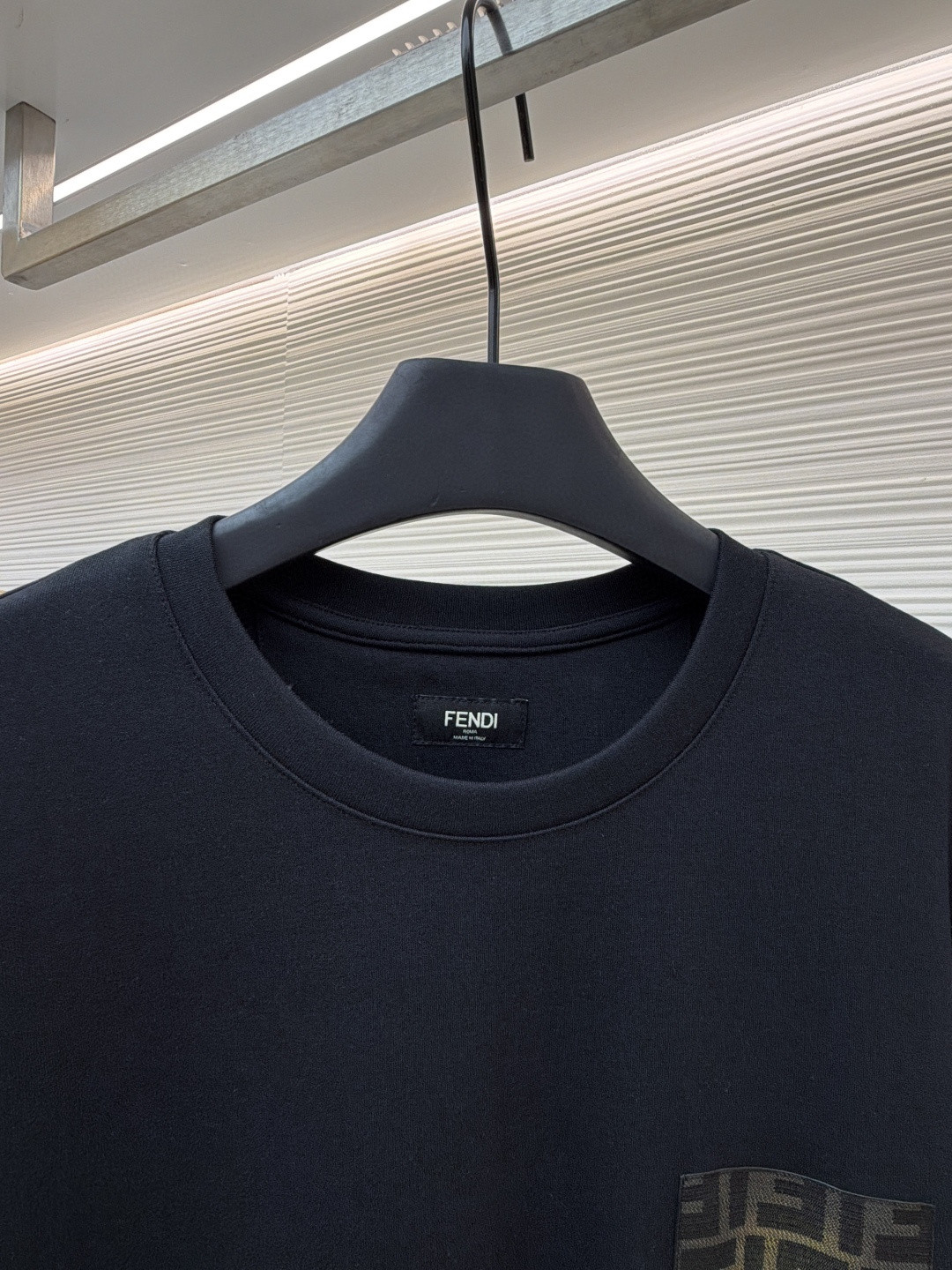 FENDI 芬迪 徽标圆领T恤 短袖 上衣 黑色 A0 FY0936AQJAF0QA1