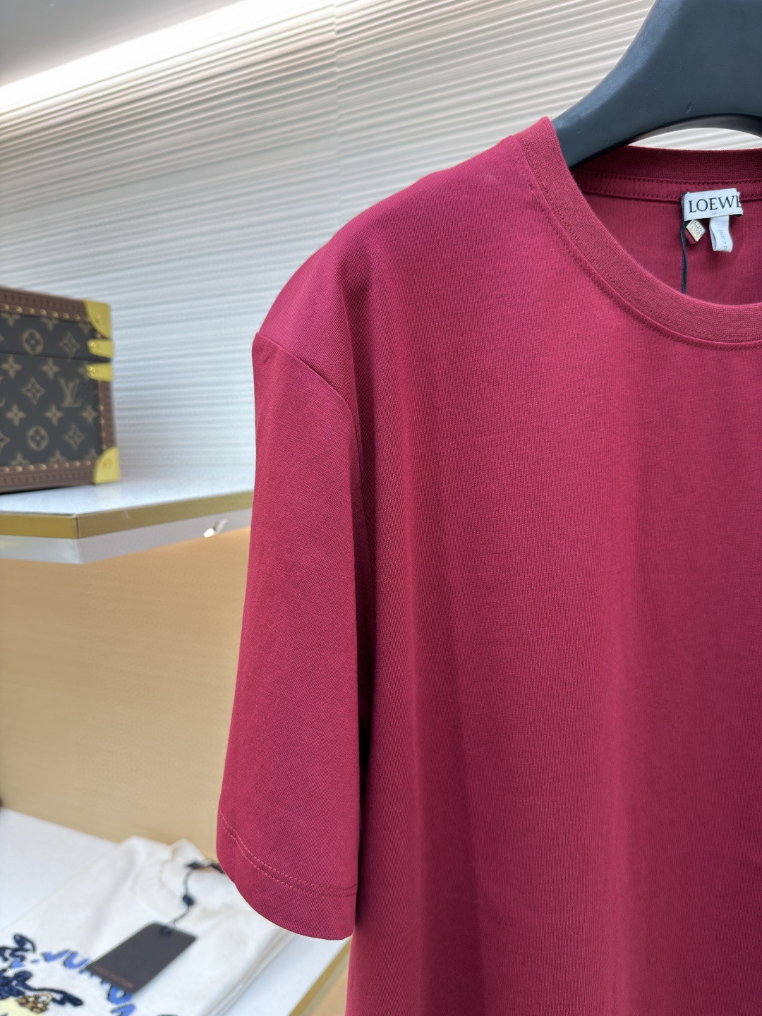 Loewe 罗意威 刺绣logo圆领短袖 T恤 红色 黑色 A0 H526Y22X75-7110