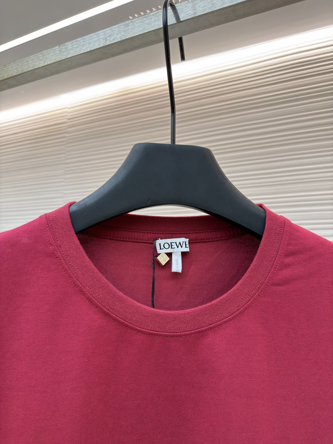 Loewe 罗意威 刺绣logo圆领短袖 T恤 红色 黑色 A0 H526Y22X75-7110