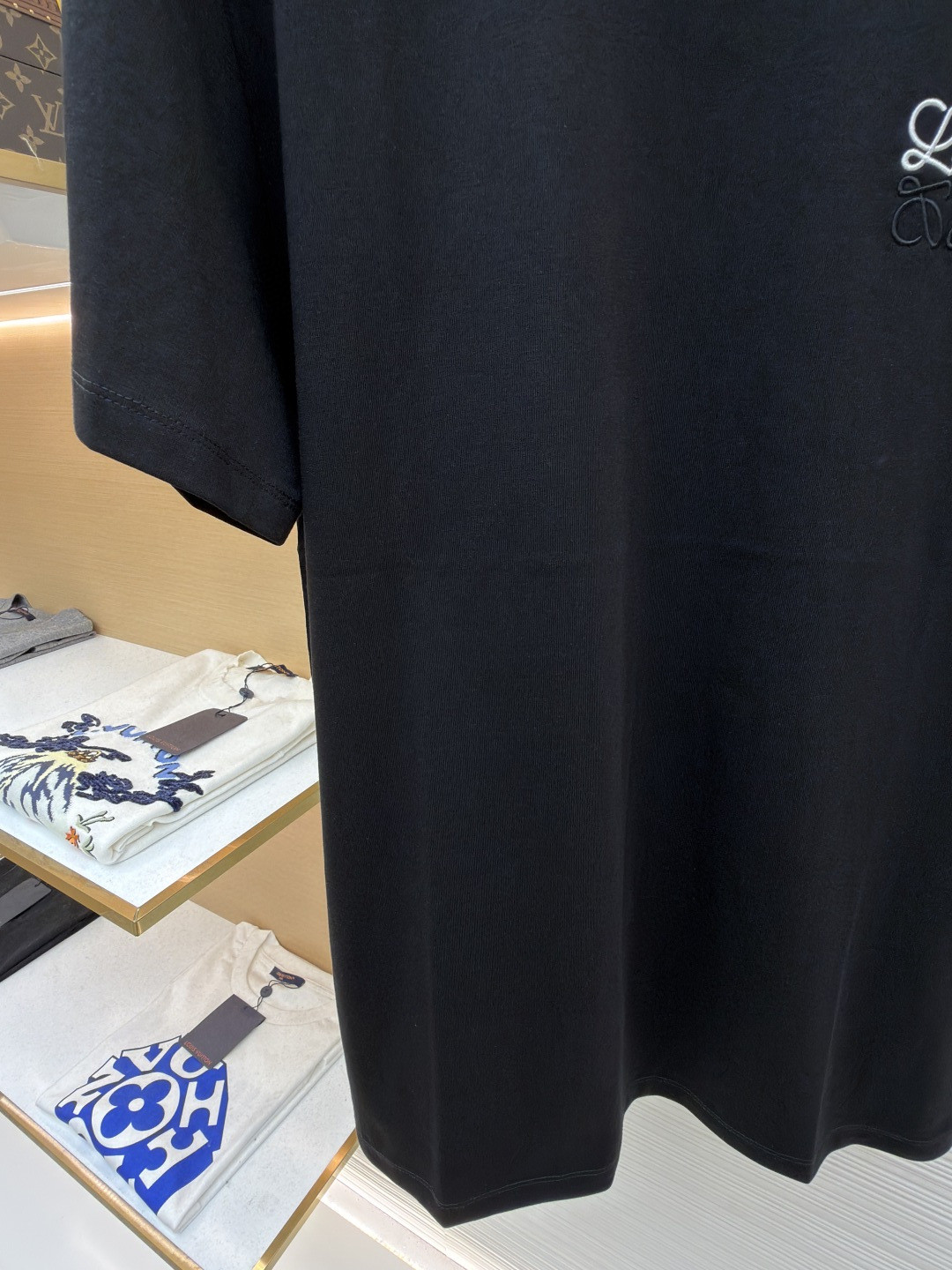 Loewe 罗意威 刺绣logo圆领短袖 T恤 红色 黑色 A0 H526Y22X75-7110