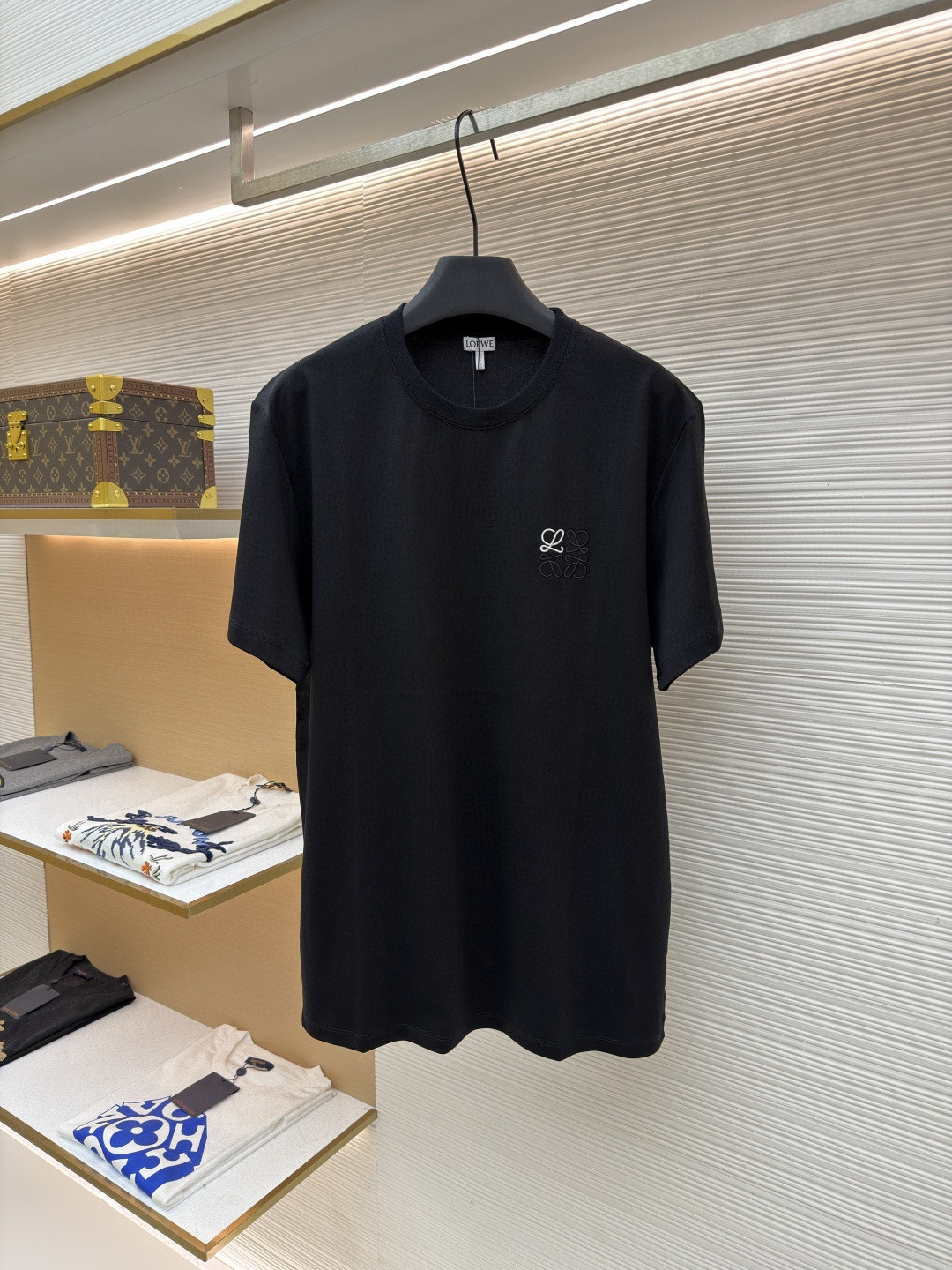 Loewe 罗意威 刺绣logo圆领短袖 T恤 红色 黑色 A0 H526Y22X75-7110