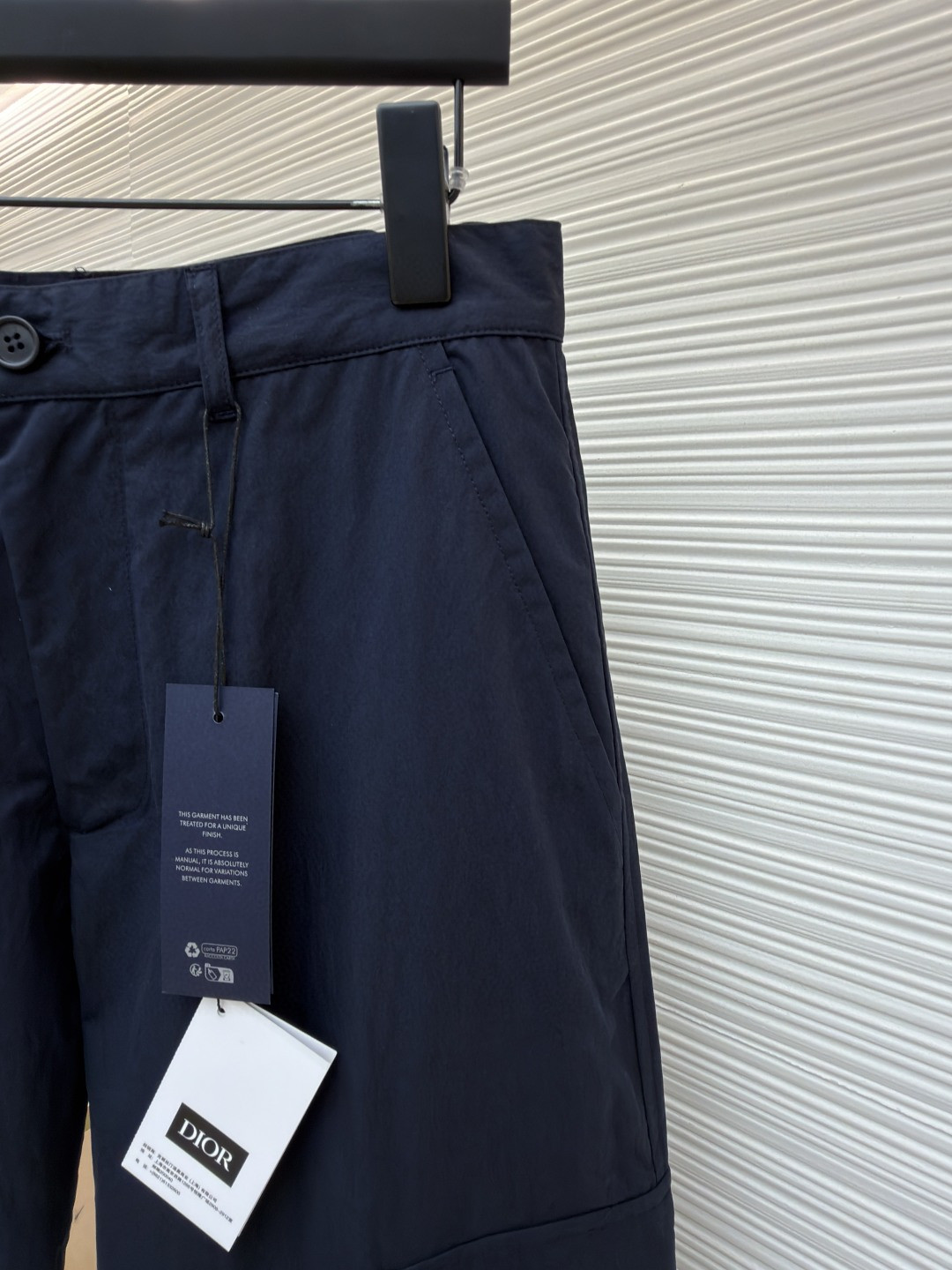 DIOR 迪奥 纯色刺绣工装裤 长裤 裤子 蓝色 B0 