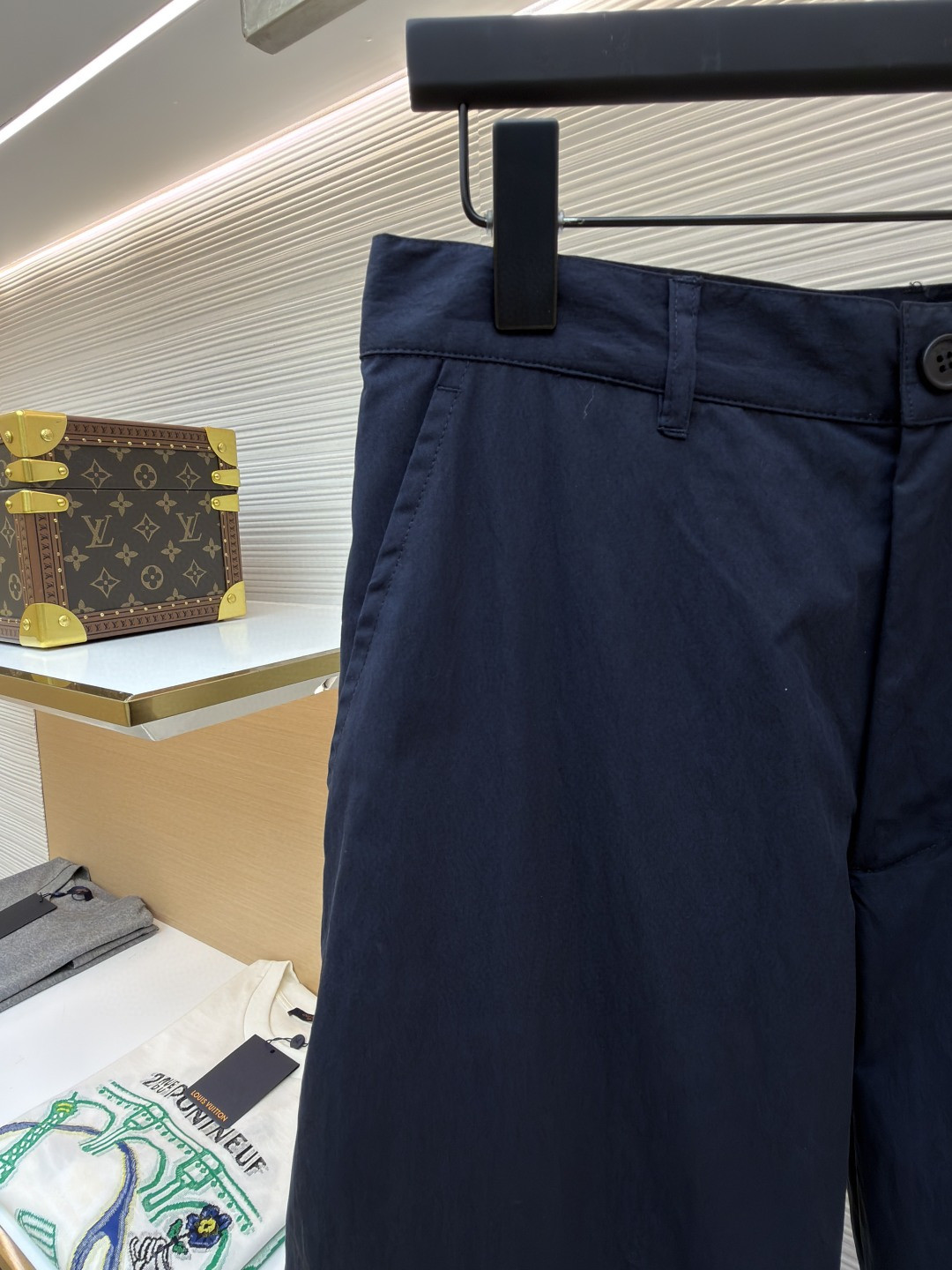 DIOR 迪奥 纯色刺绣工装裤 长裤 裤子 蓝色 B0 