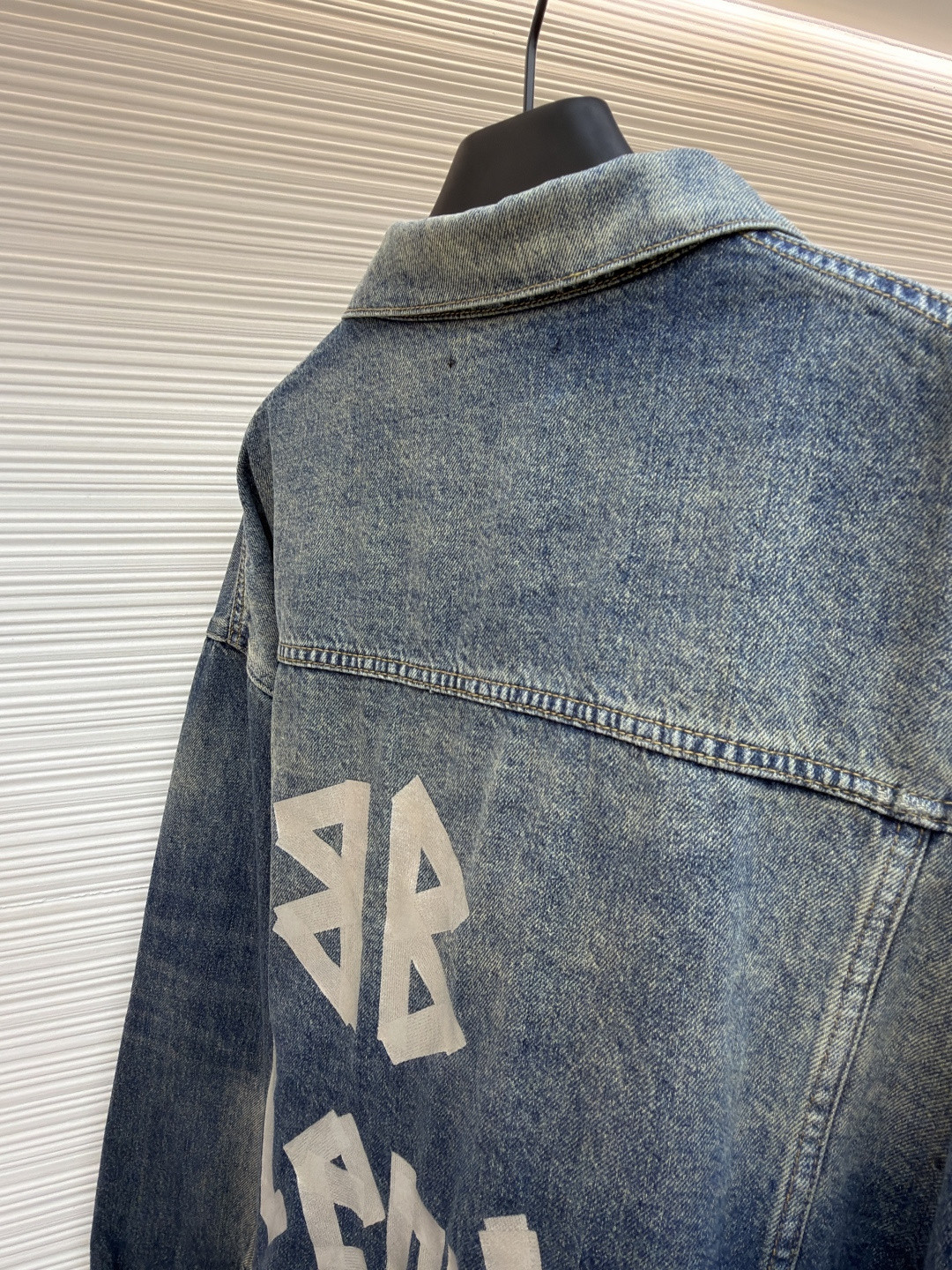 Balenciaga 巴黎世家 美纹纸牛仔外套 夹克 长袖 蓝色 B5 738738TRW62