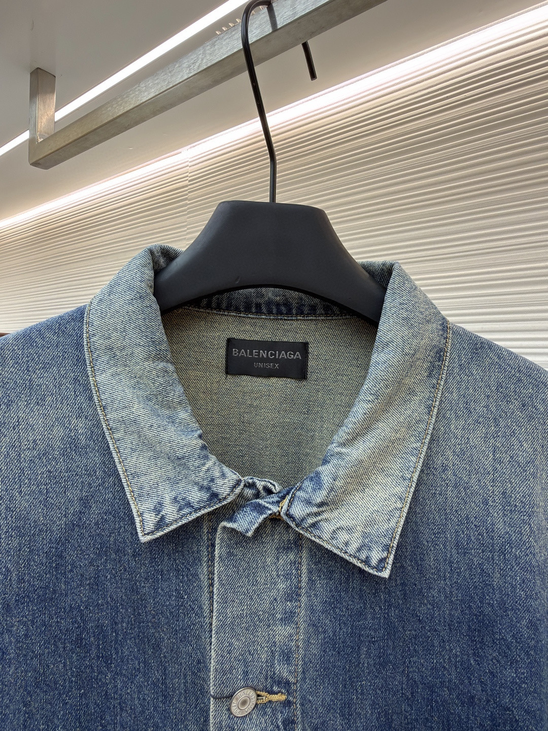 Balenciaga 巴黎世家 美纹纸牛仔外套 夹克 长袖 蓝色 B5 738738TRW62