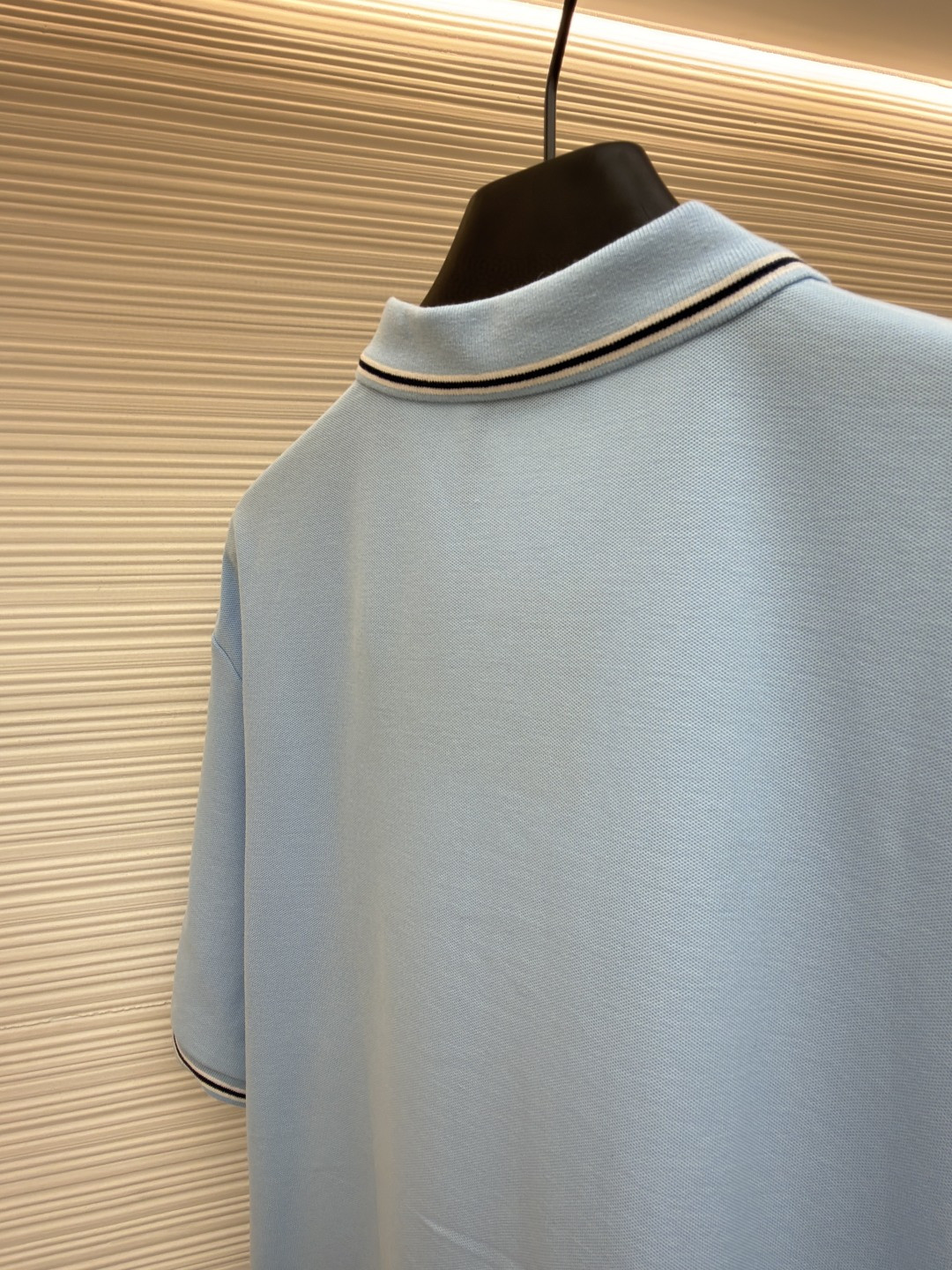 PRADA 普拉达 徽标刺绣抽绳Polo衫 短袖 T恤 深蓝色 浅蓝色 A0 UJN703-1YED-F0806-S-211