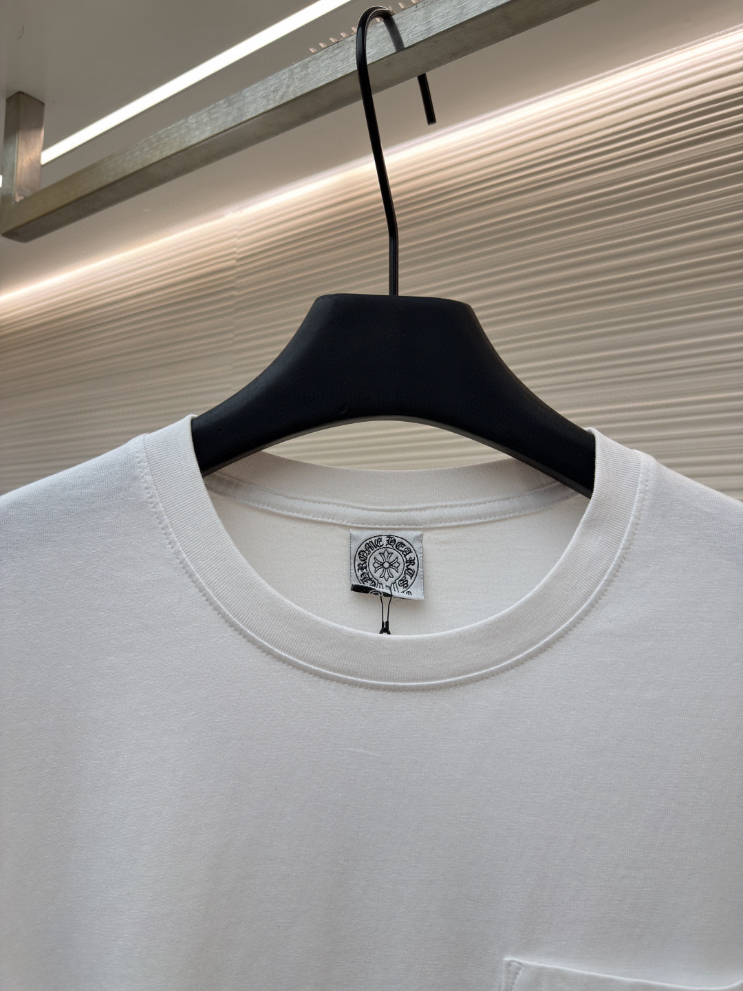 Chrome Hearts 克罗心 十字暗纹长袖卫衣 T恤 打底衫 套头 白色 A0 