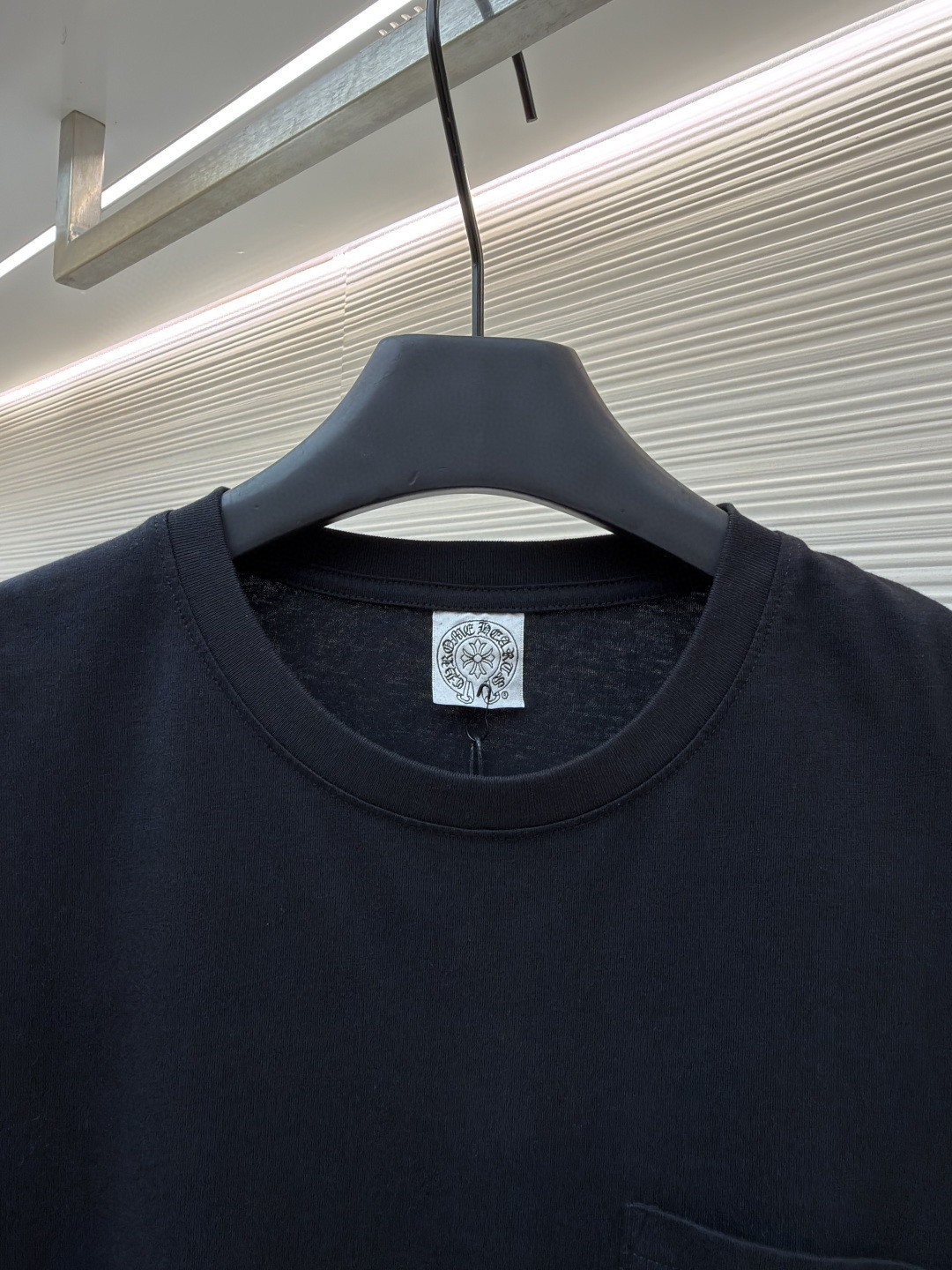 Chrome Hearts 克罗心 十字暗纹长袖卫衣 T恤 打底衫 套头 黑色 A0 