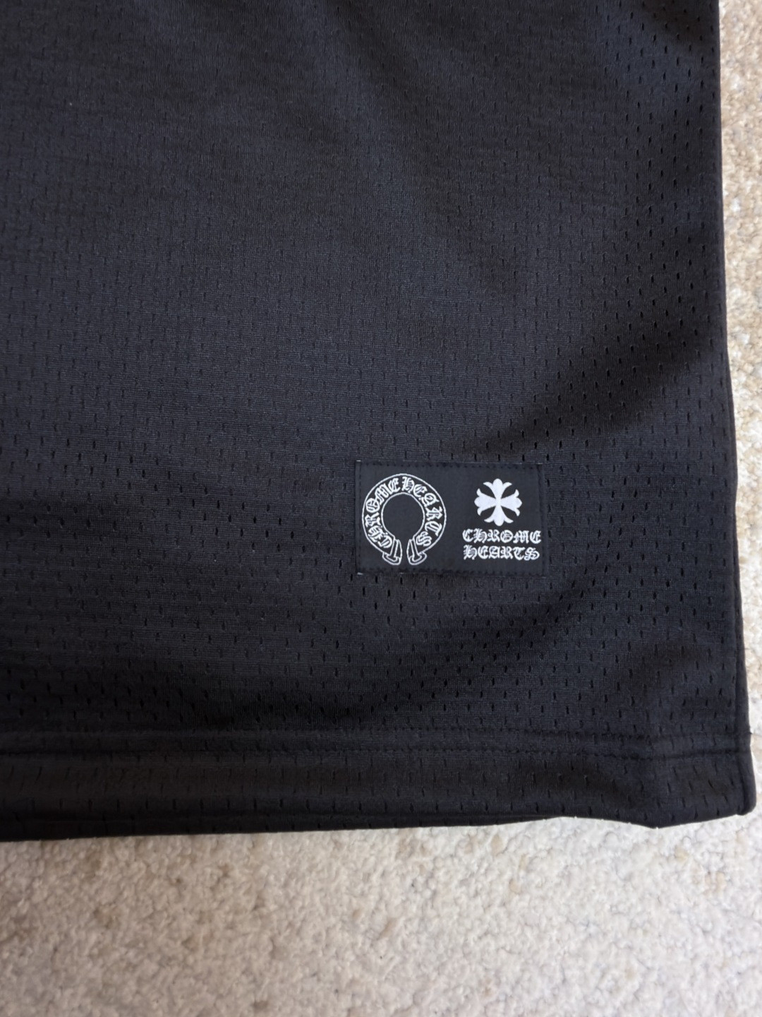 Chrome Hearts 克罗心 冰球服字母印花网眼长袖 T恤 黑色 A0 CH-196637