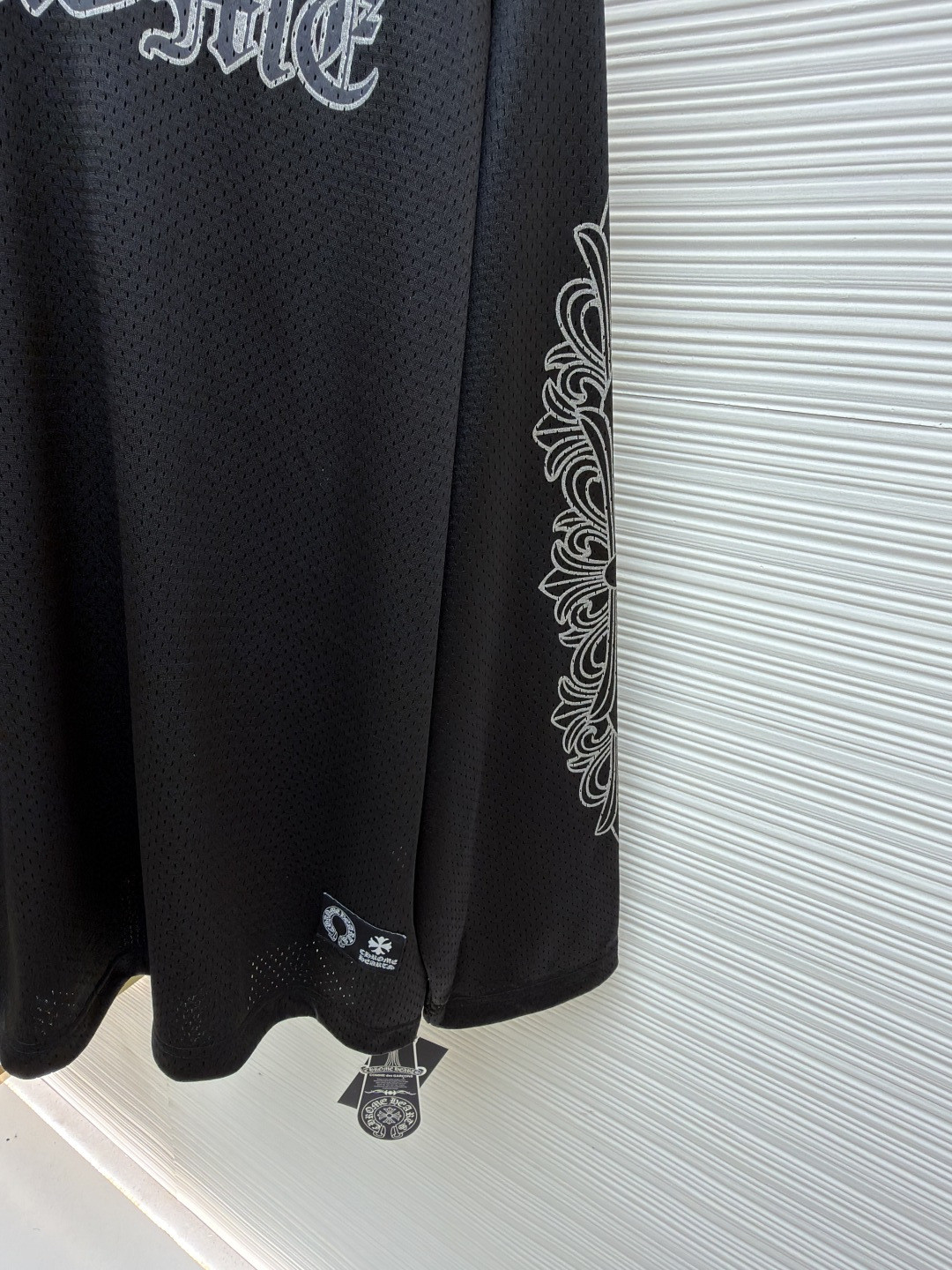 Chrome Hearts 克罗心 冰球服字母印花网眼长袖 T恤 黑色 A0 CH-196637