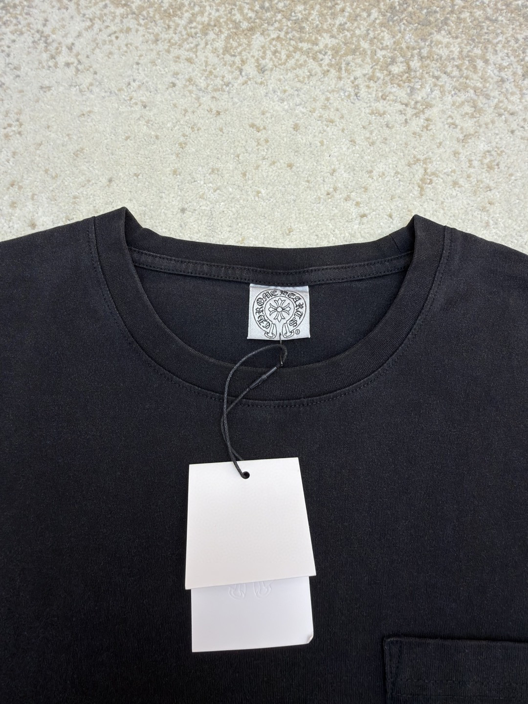 Chrome Hearts 克罗心 十字架马蹄藤蔓宝剑水洗长袖卫衣 T恤 打底衫 套头 黑色 A0 