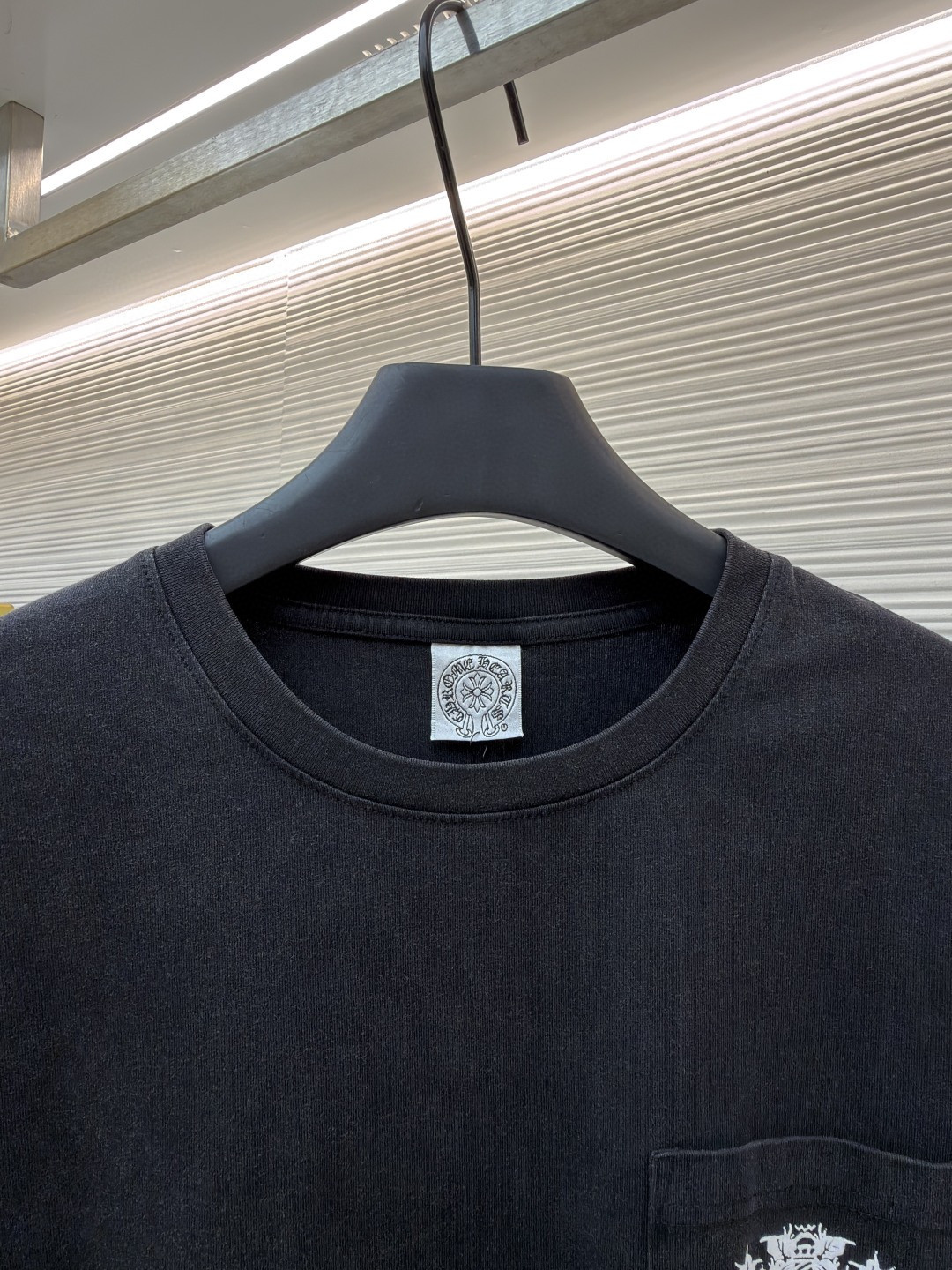 Chrome Hearts 克罗心 十字架马蹄藤蔓宝剑水洗长袖卫衣 T恤 打底衫 套头 黑色 A0 