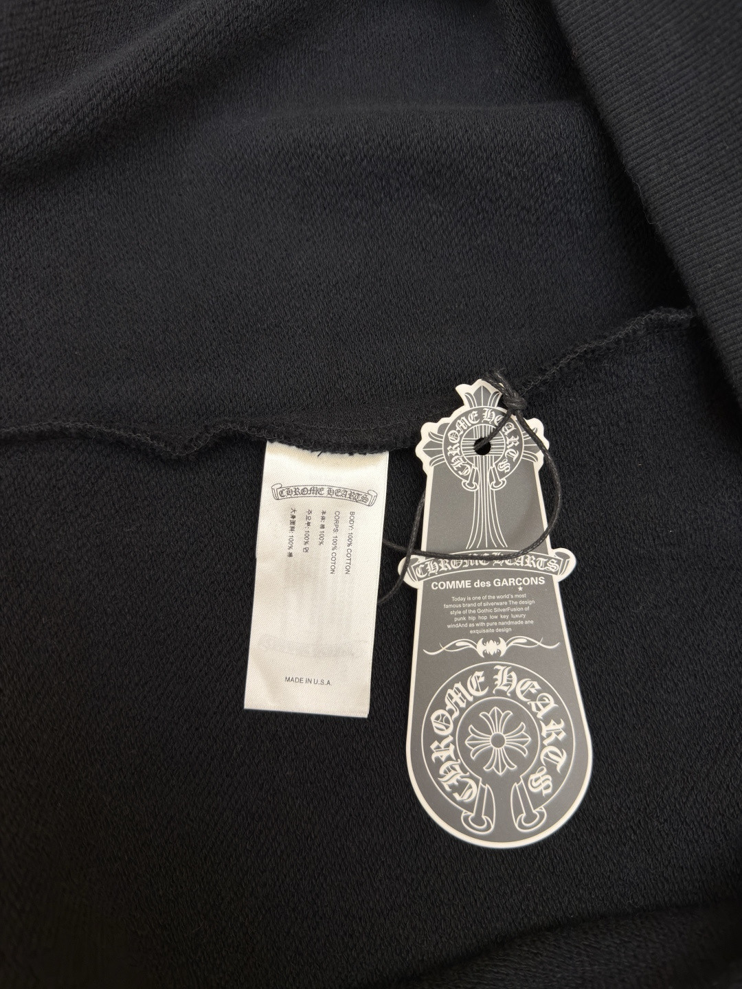 Chrome Hearts 克罗心 十字架徽标圆领长袖卫衣 套头 黑色 A5 1SS2504CH7CCN