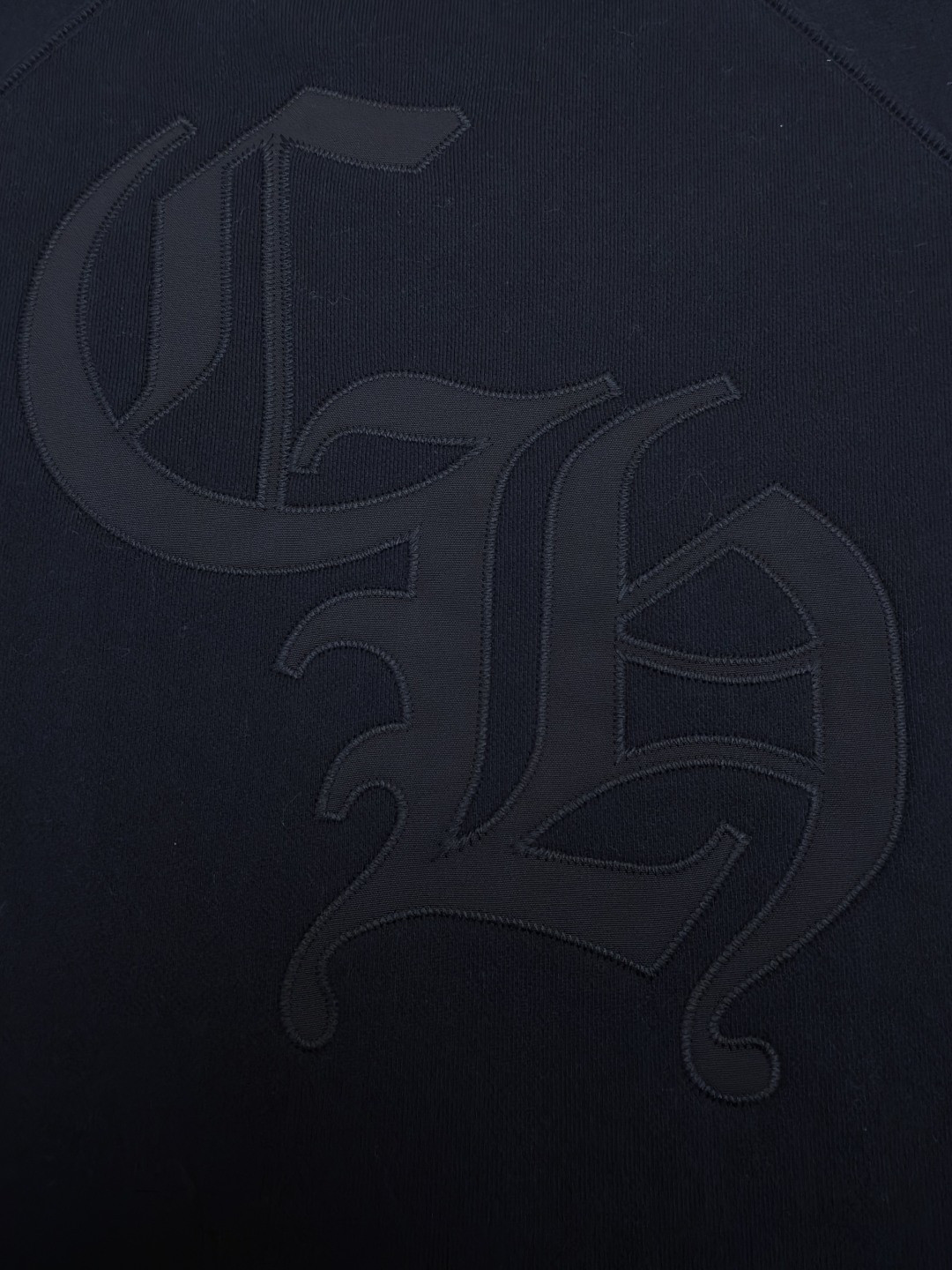 Chrome Hearts 克罗心 十字架徽标圆领长袖卫衣 套头 黑色 A5 1SS2504CH7CCN